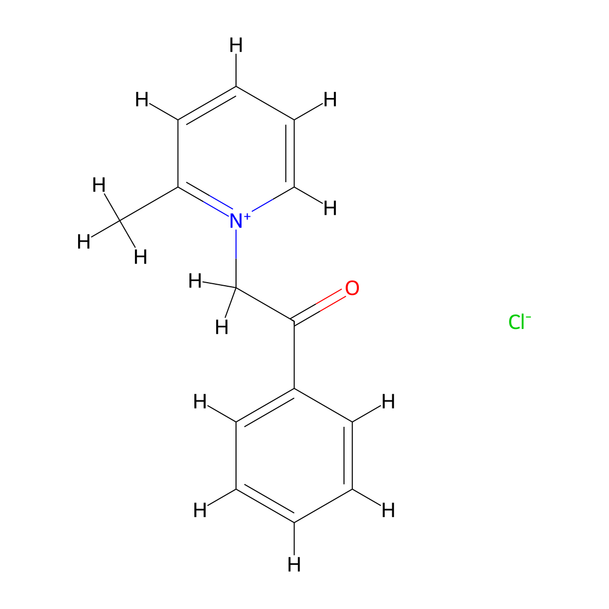 2-(2-Methylpyridyl)-1-phenylethan-1-one, chloride molecular structure, CAS 115260-54-3