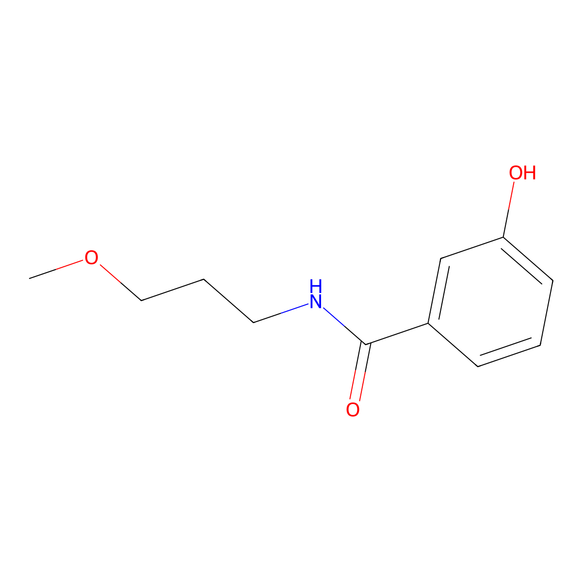 3-hydroxy-N-(3-methoxypropyl)benzamide molecular structure, CAS 1152600-21-9