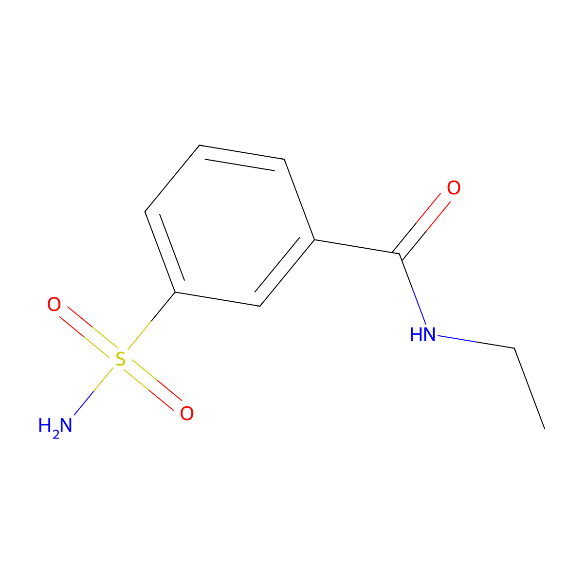 N-ethyl-3-sulfamoylbenzamide molecular structure, CAS 1152600-29-7