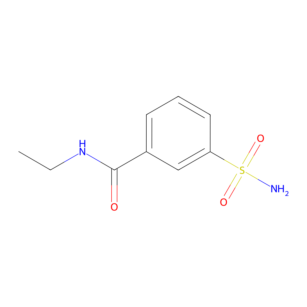 N-ethyl-3-sulfamoylbenzamide molecular structure, CAS 1152600-29-7