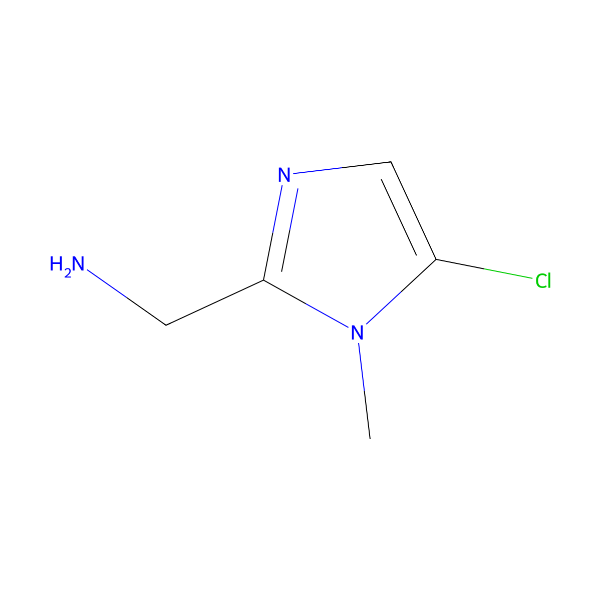 (5-chloro-1-methyl-1H-imidazol-2-yl)methanamine molecular structure, CAS 1152600-95-7