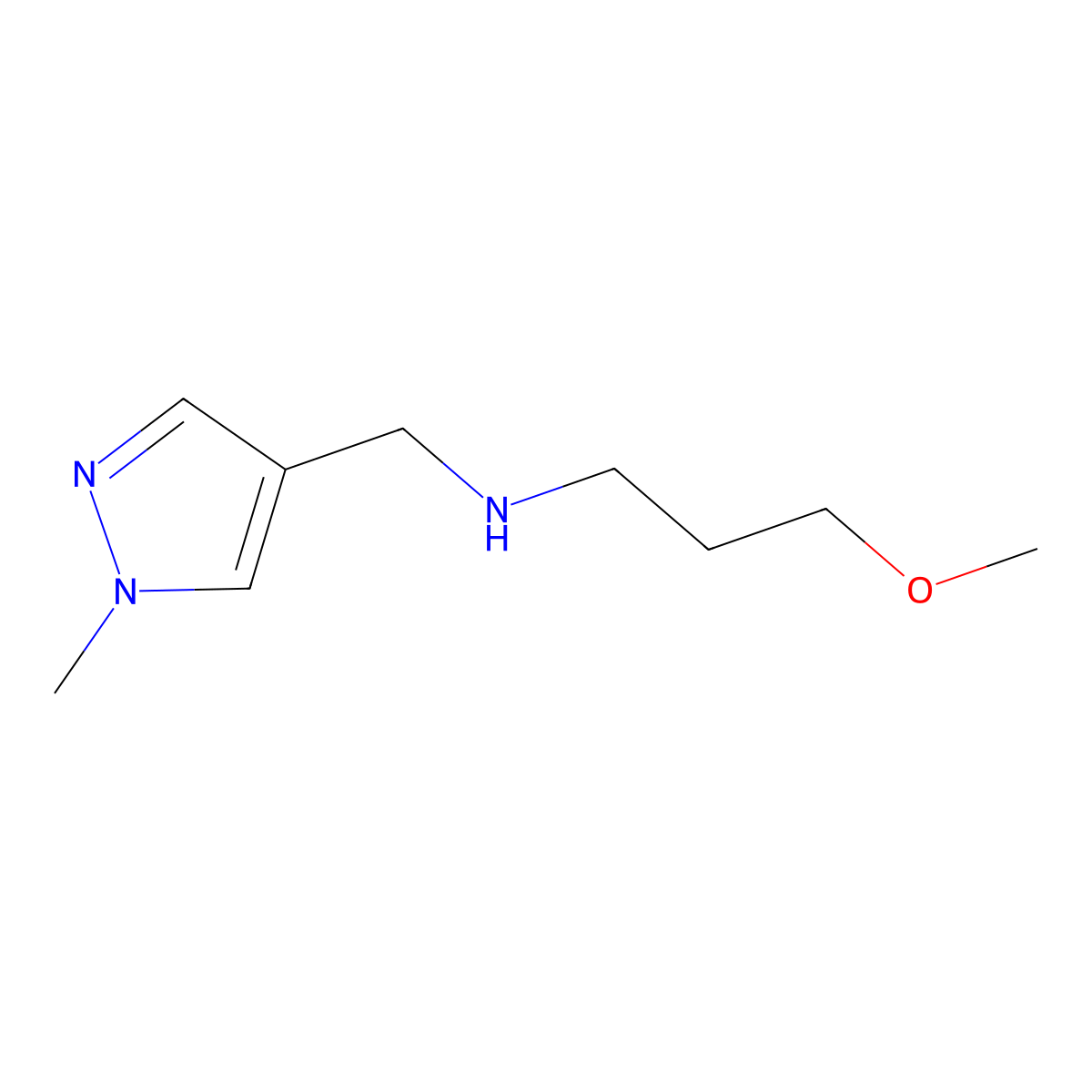 (3-Methoxypropyl)[(1-methyl-1H-pyrazol-4-yl)methyl]amine molecular structure, CAS 1152603-26-3