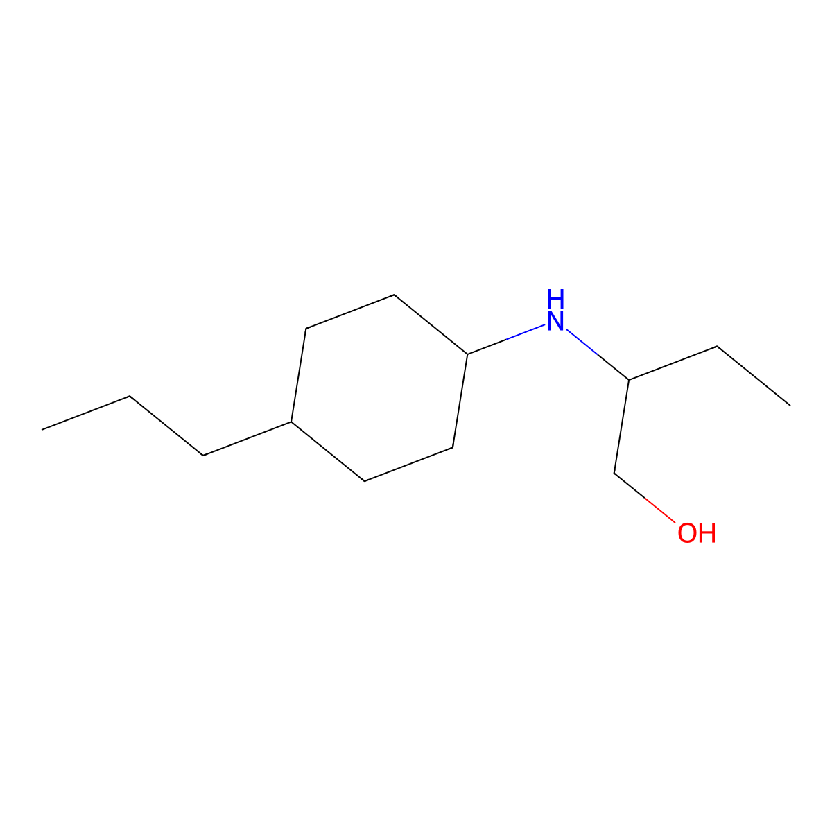2-[(4-Propylcyclohexyl)amino]butan-1-ol molecular structure, CAS 1152603-95-6