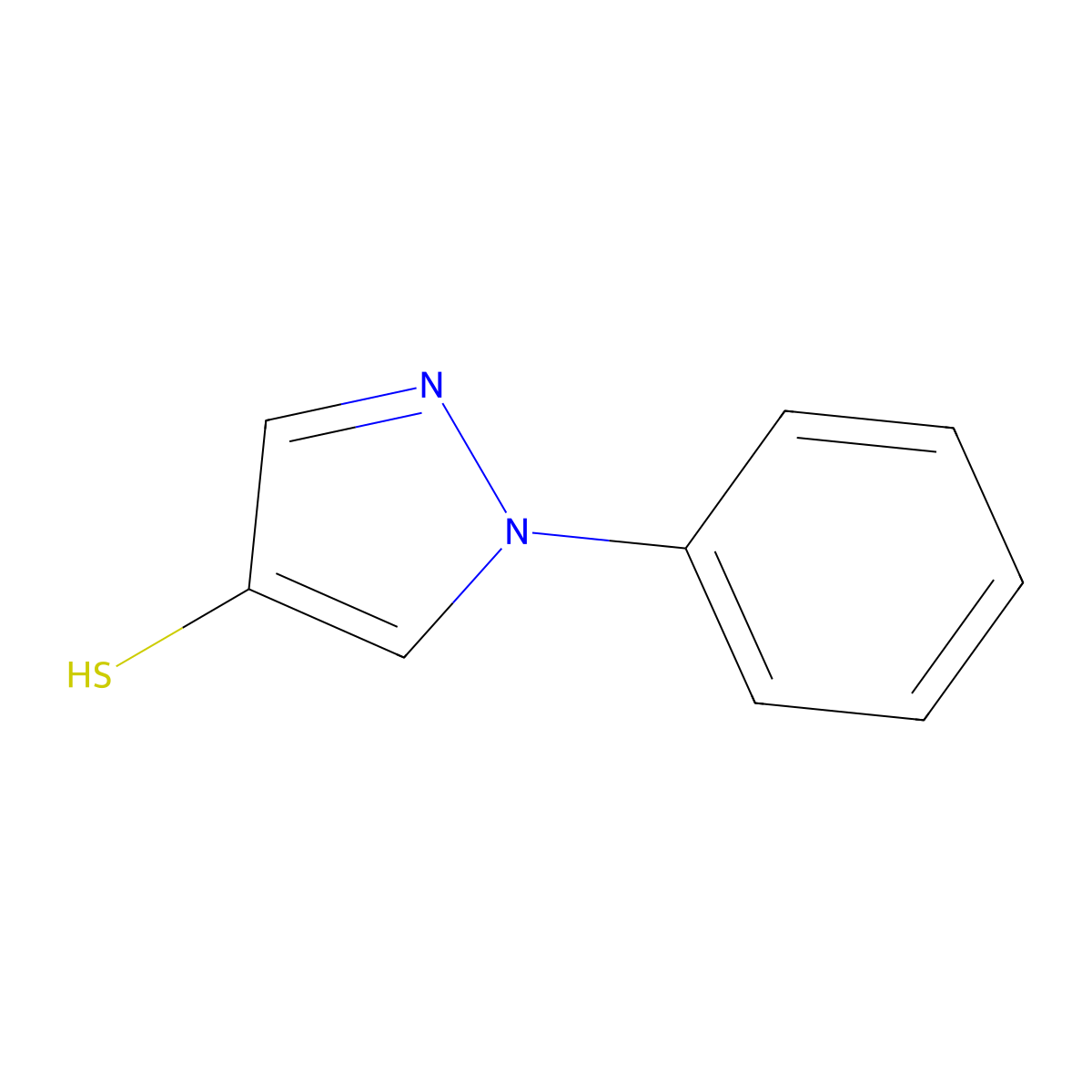 1-Phenyl-1h-pyrazole-4-thiol molecular structure, CAS 1152604-45-9