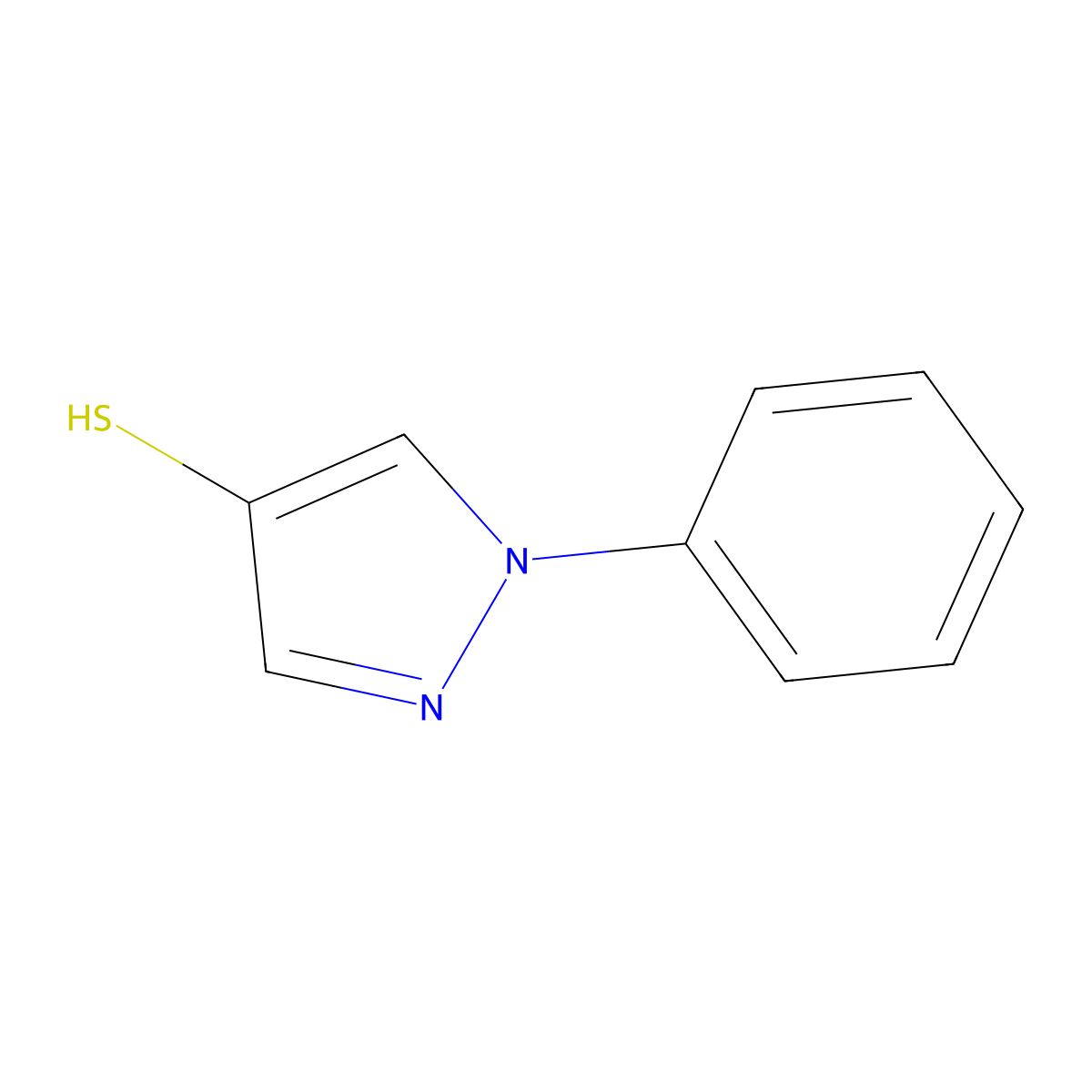 1-Phenyl-1h-pyrazole-4-thiol molecular structure, CAS 1152604-45-9