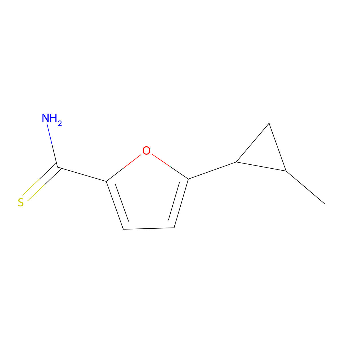 5-(2-Methylcyclopropyl)furan-2-carbothioamide molecular structure, CAS 1152604-68-6