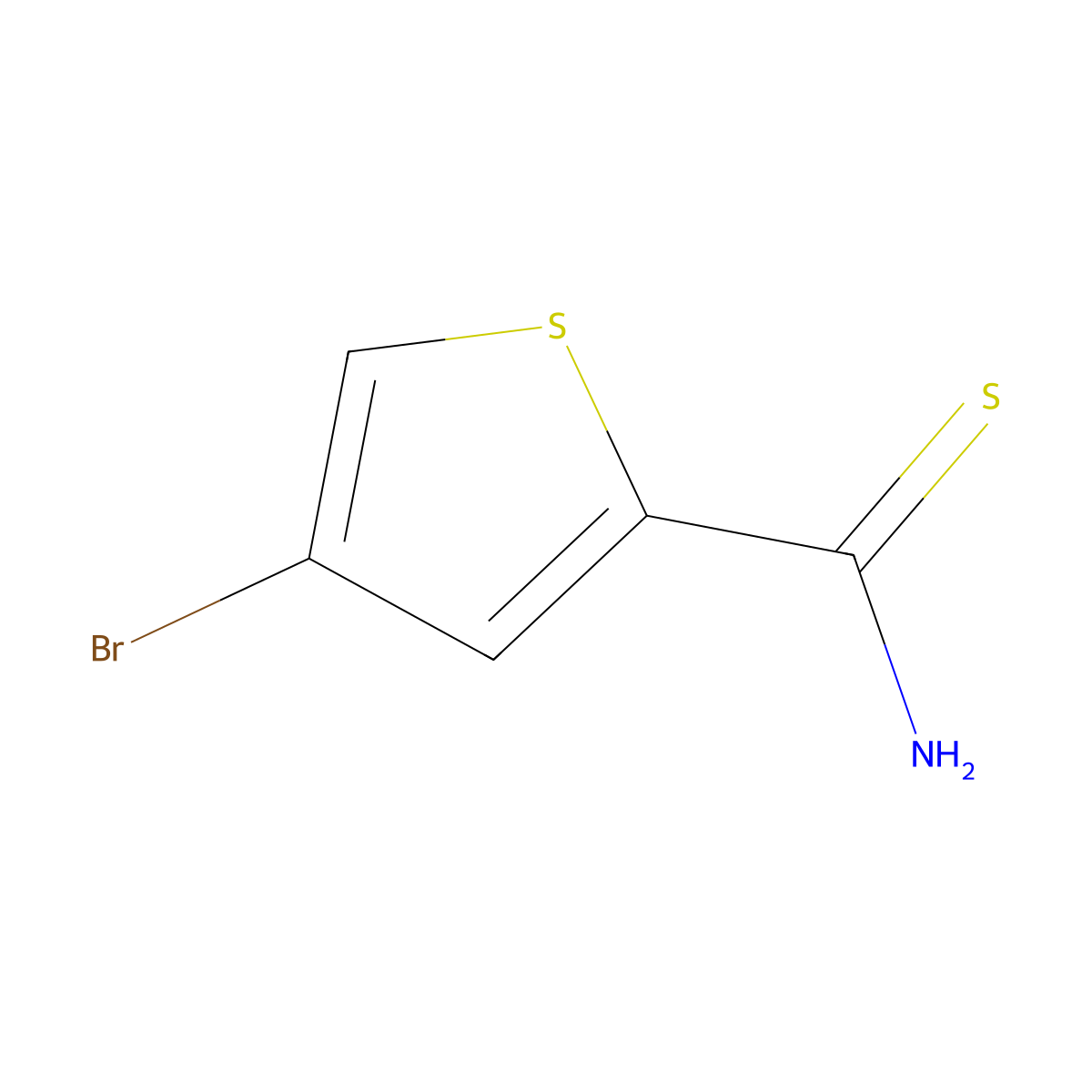 4-Bromothiophene-2-carbothioamide molecular structure, CAS 1152604-80-2