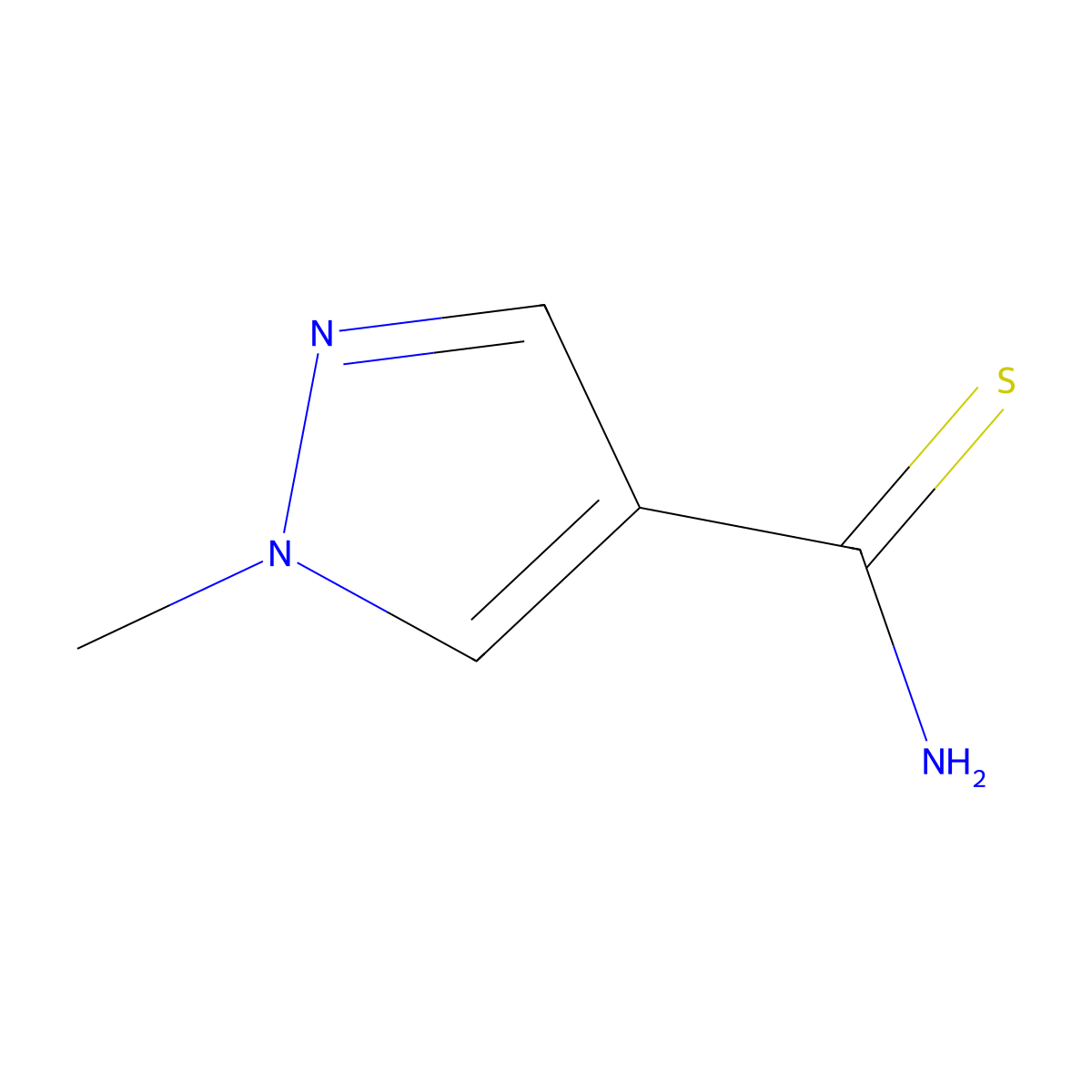 1-methyl-1H-pyrazole-4-carbothioamide molecular structure, CAS 1152604-87-9