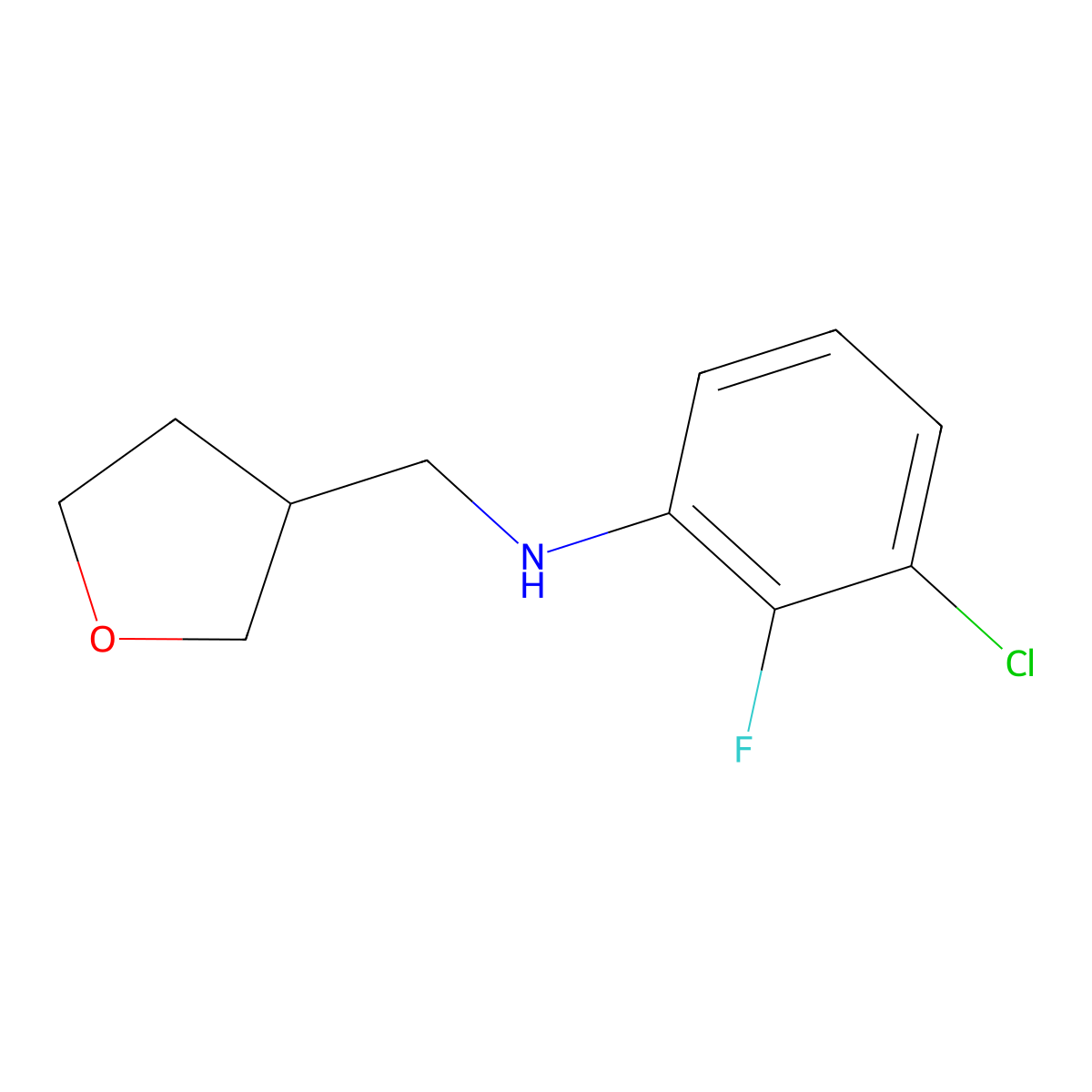 3-Furanmethanamine, N-(3-chloro-2-fluorophenyl)tetrahydro- molecular structure, CAS 1152604-98-2