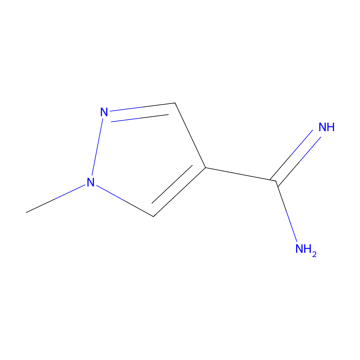 1-methyl-1H-pyrazole-4-carboximidamide molecular structure, CAS 1152605-32-7