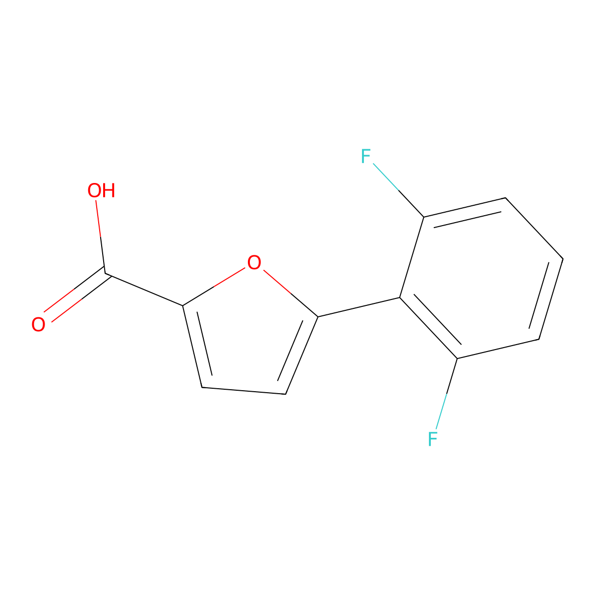 5-(2,6-Difluorophenyl)furan-2-carboxylic acid molecular structure, CAS 1152606-60-4