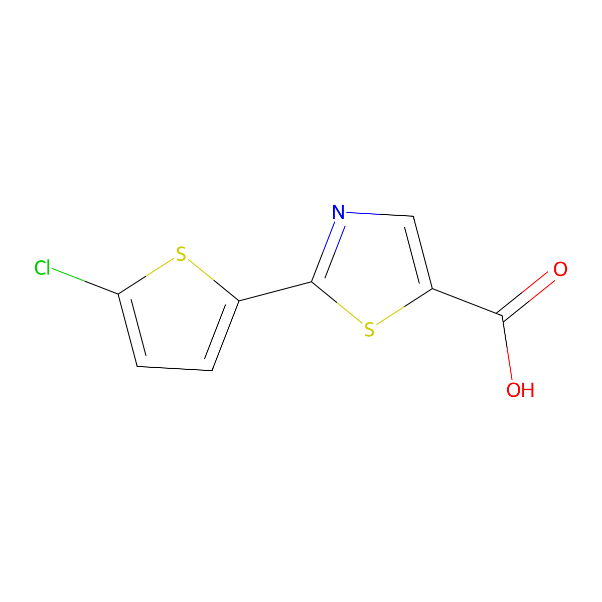 2-(5-Chlorothiophen-2-yl)-1,3-thiazole-5-carboxylic acid molecular structure, CAS 1152614-58-8