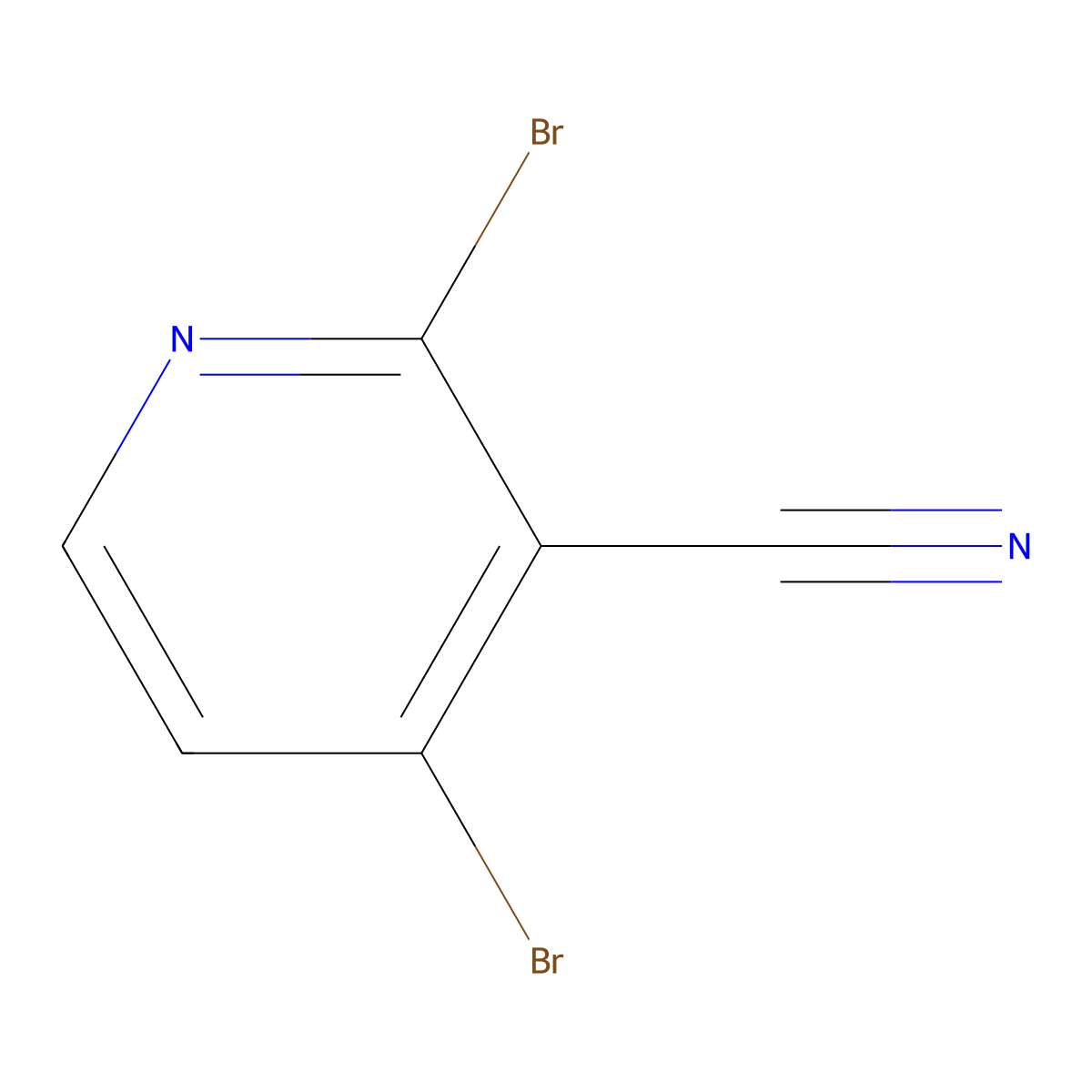 2,4-Dibromopyridine-3-carbonitrile molecular structure, CAS 1152617-14-5