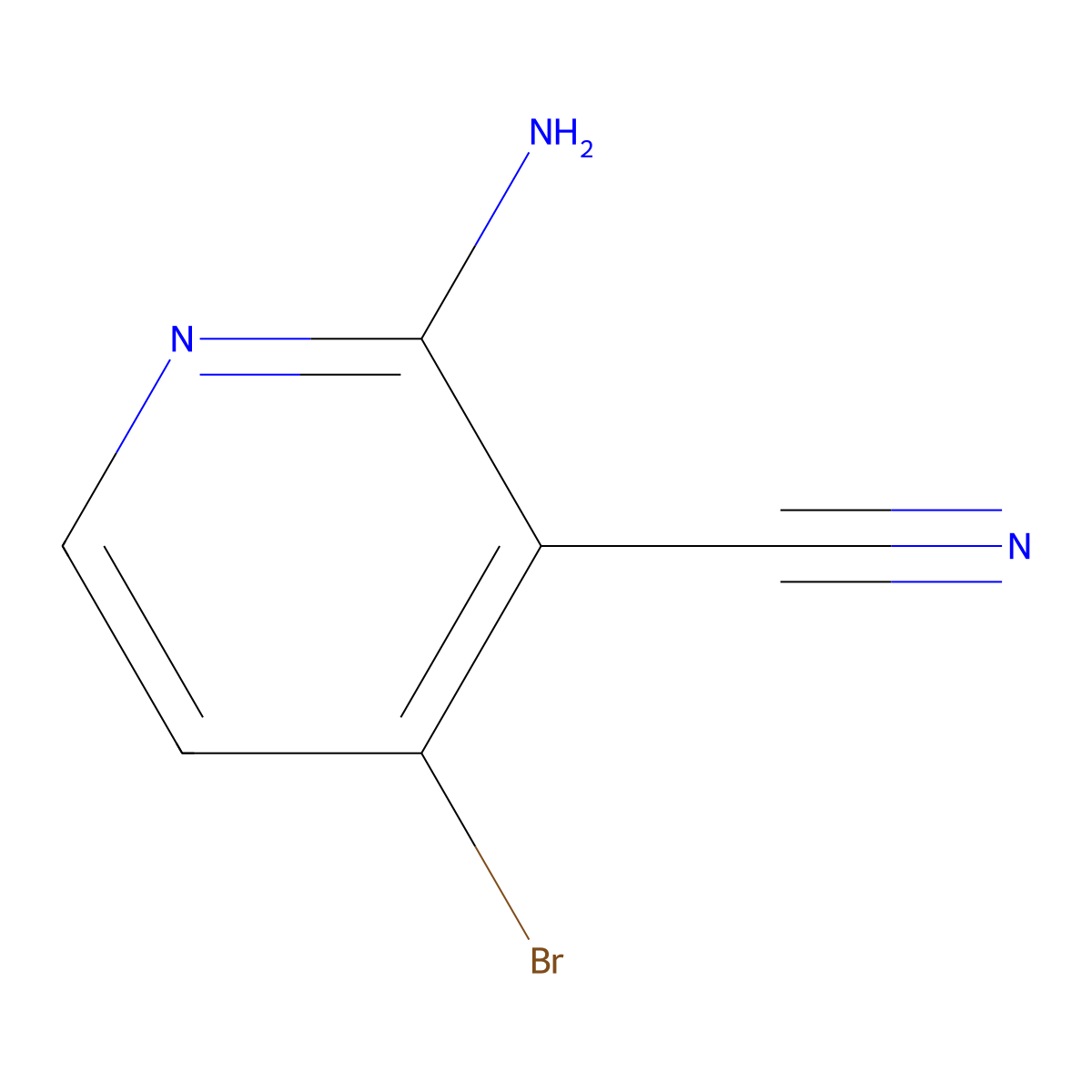 2-Amino-4-bromopyridine-3-carbonitrile molecular structure, CAS 1152617-15-6