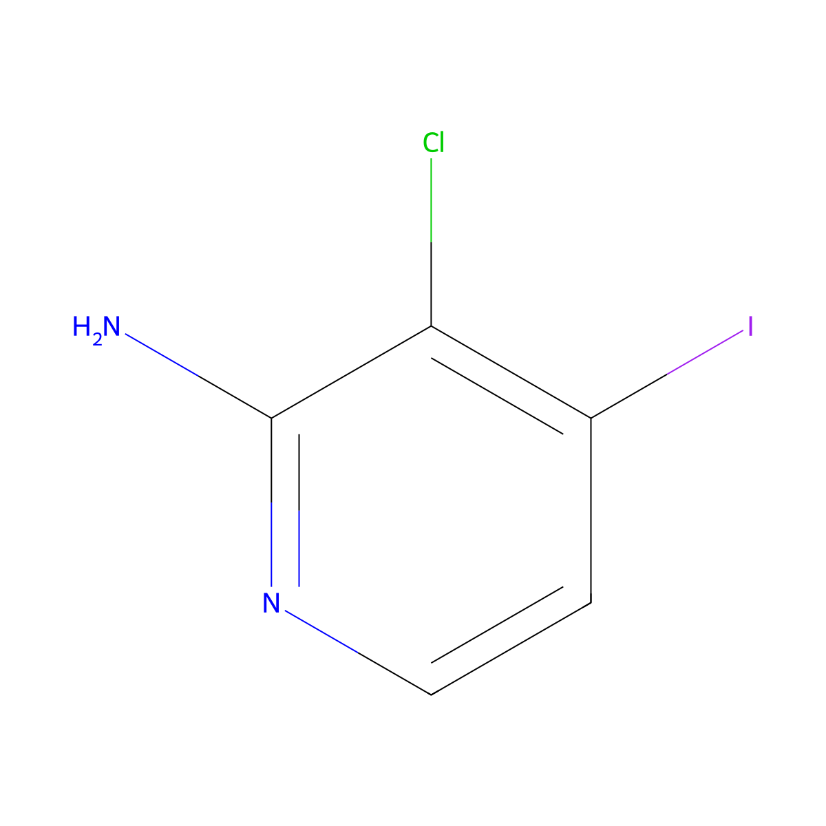 3-Chloro-4-iodopyridin-2-amine molecular structure, CAS 1152617-24-7