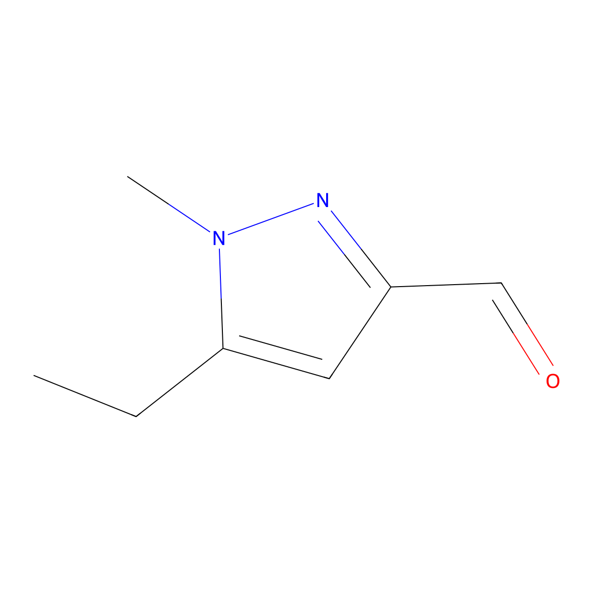5-Ethyl-1-methylpyrazole-3-carbaldehyde molecular structure, CAS 1152617-40-7