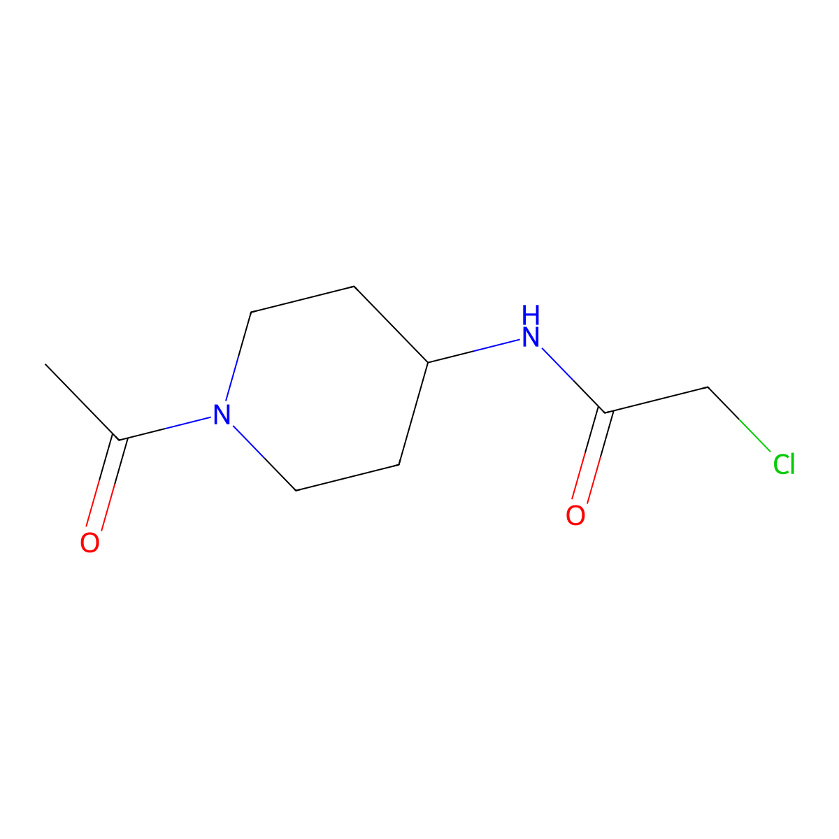 N-(1-acetylpiperidin-4-yl)-2-chloroacetamide molecular structure, CAS 1152621-92-5