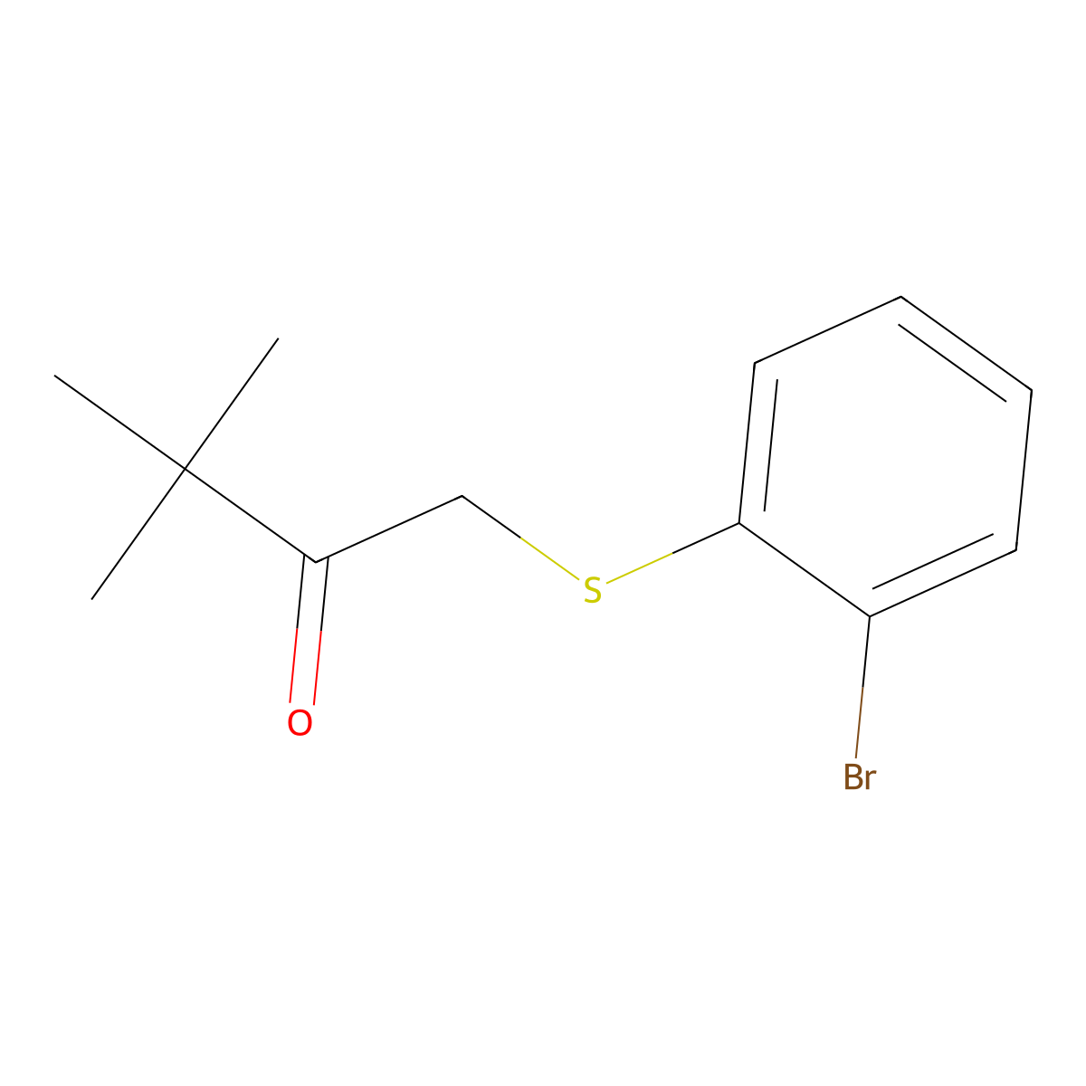 1-((2-Bromophenyl)thio)-3,3-dimethylbutan-2-one molecular structure, CAS 1152622-42-8
