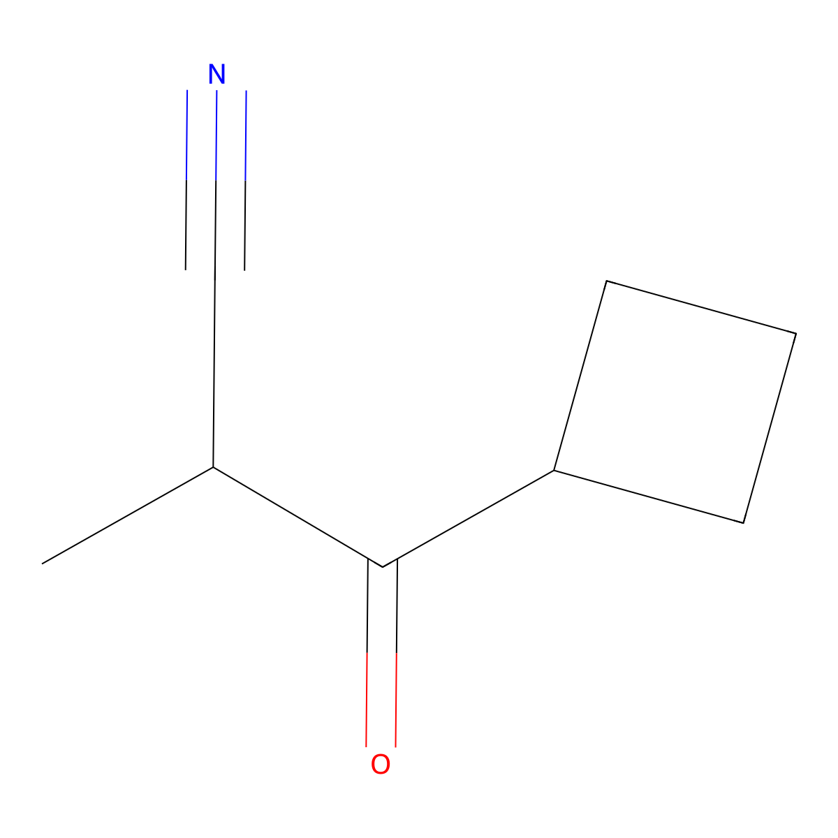 3-Cyclobutyl-2-methyl-3-oxopropanenitrile molecular structure, CAS 1152625-90-5