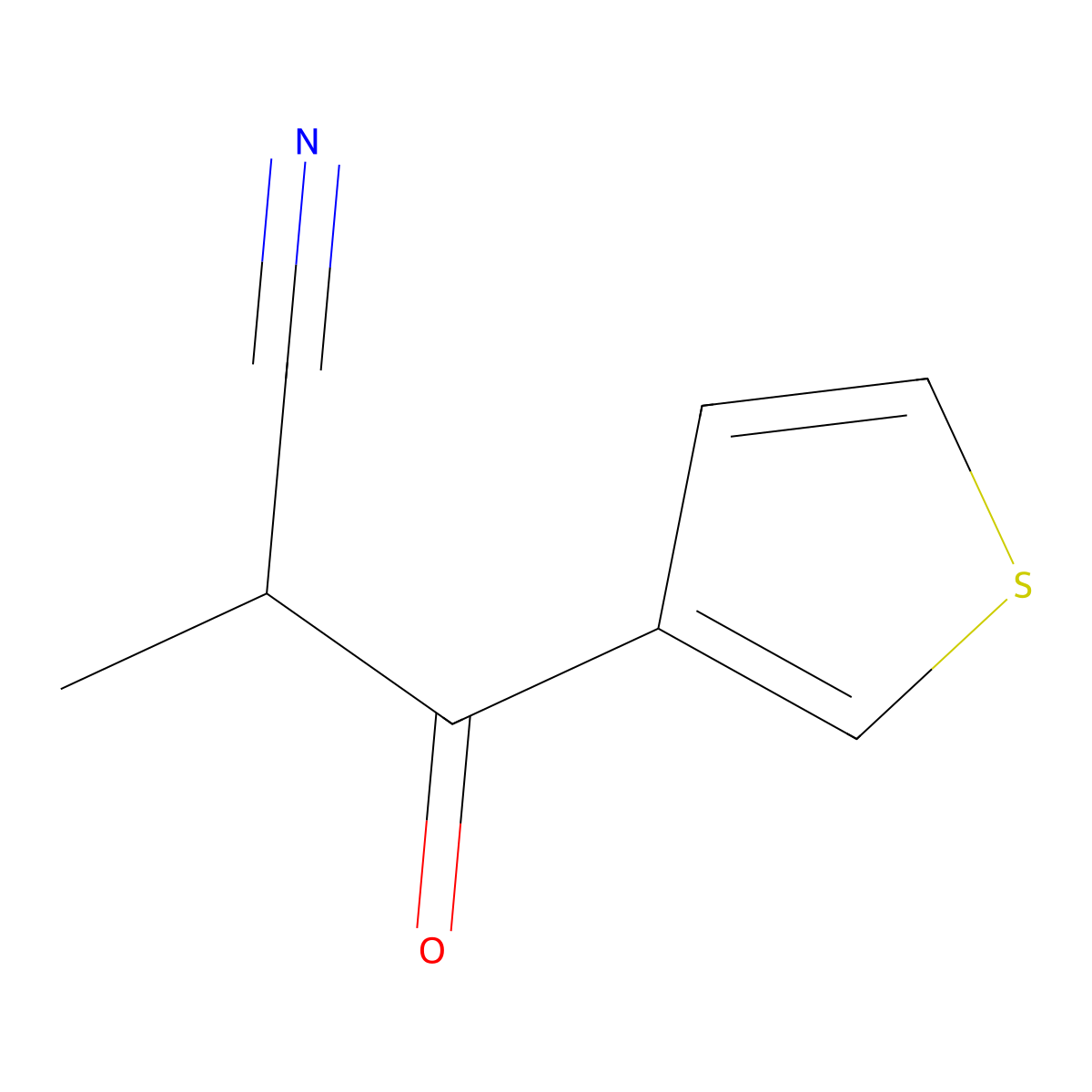 2-Methyl-3-oxo-3-(thiophen-3-yl)propanenitrile molecular structure, CAS 1152626-12-4