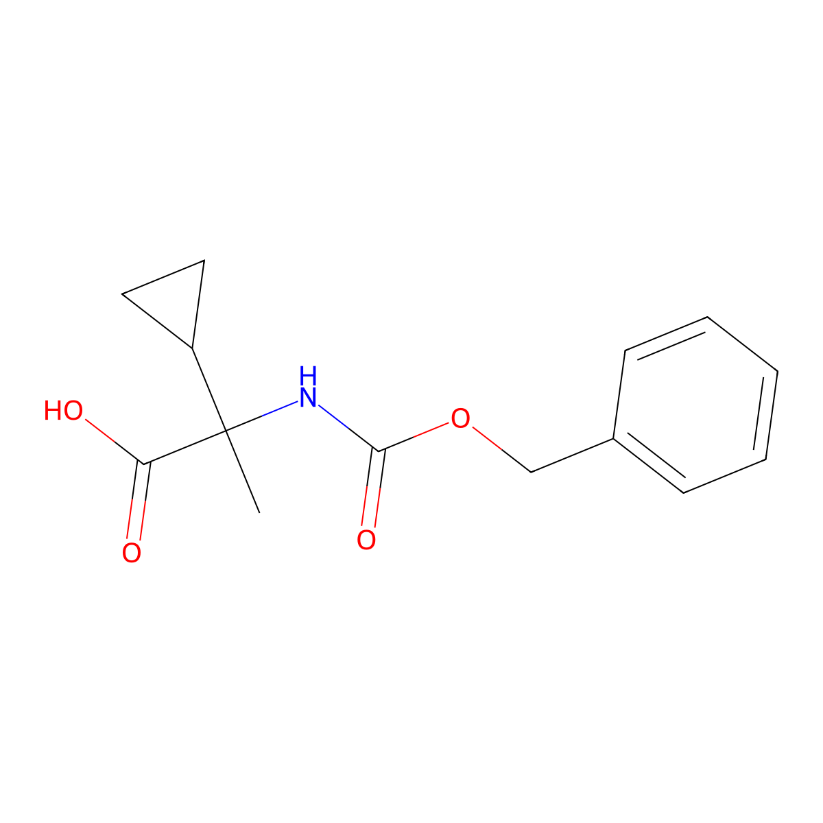 2-(((Benzyloxy)carbonyl)amino)-2-cyclopropylpropanoic acid molecular structure, CAS 1152632-05-7