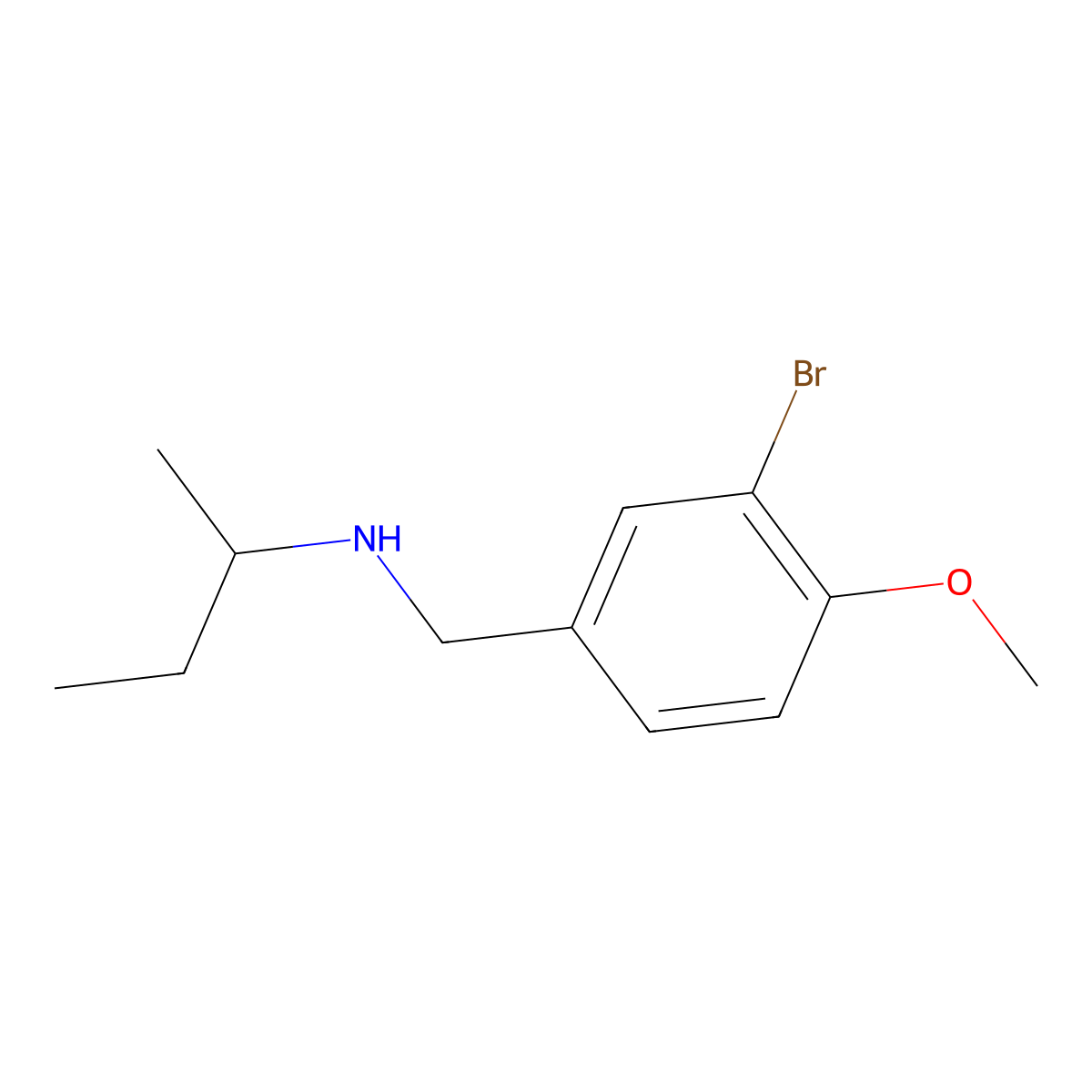 [(3-Bromo-4-methoxyphenyl)methyl](butan-2-yl)amine molecular structure, CAS 1152637-06-3