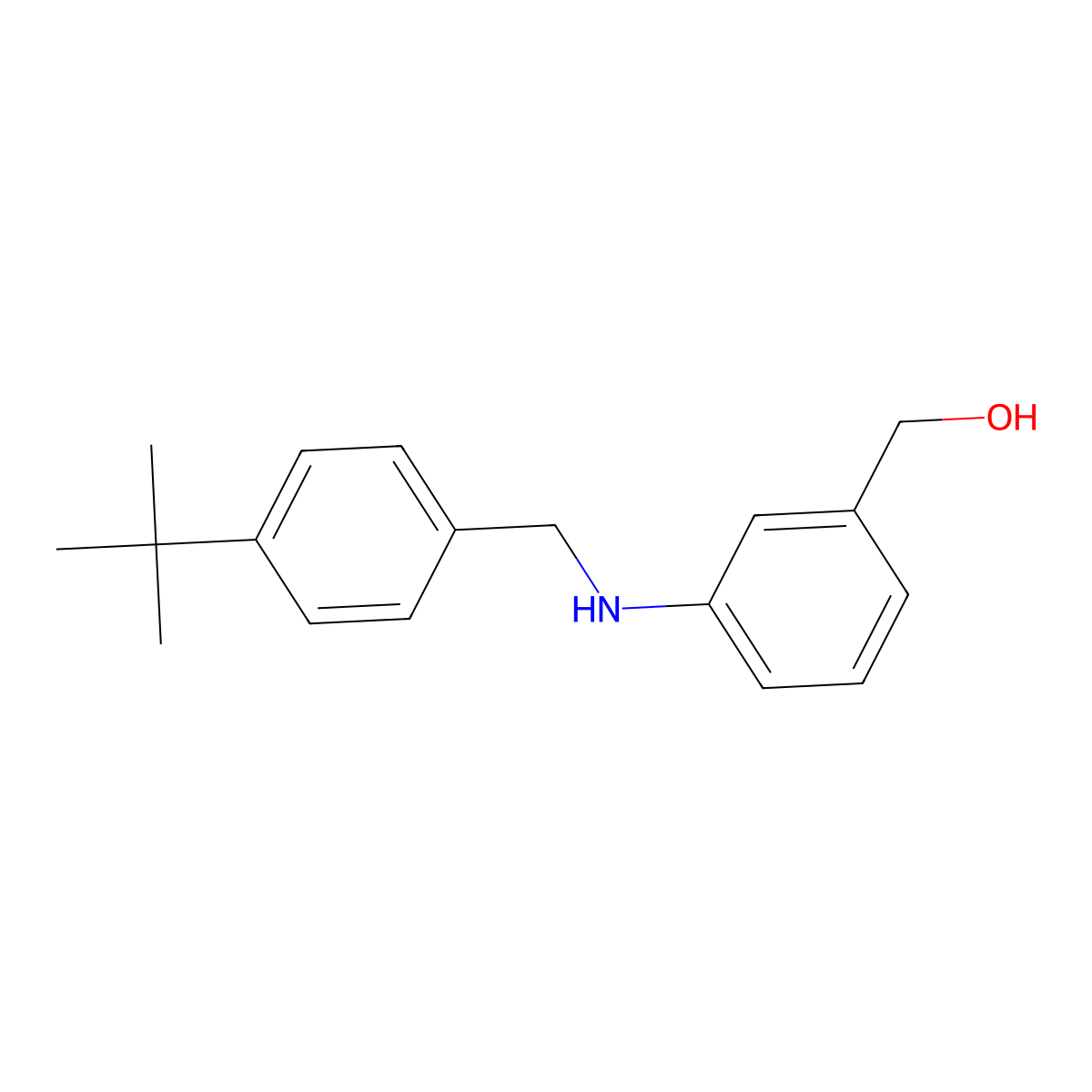 (3-{[(4-Tert-butylphenyl)methyl]amino}phenyl)methanol molecular structure, CAS 1152637-24-5