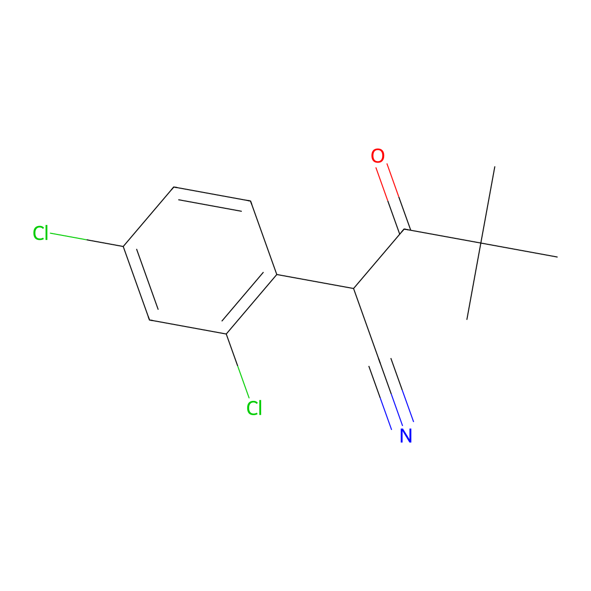 2-(2,4-Dichlorophenyl)-4,4-dimethyl-3-oxopentanenitrile molecular structure, CAS 1152643-46-3