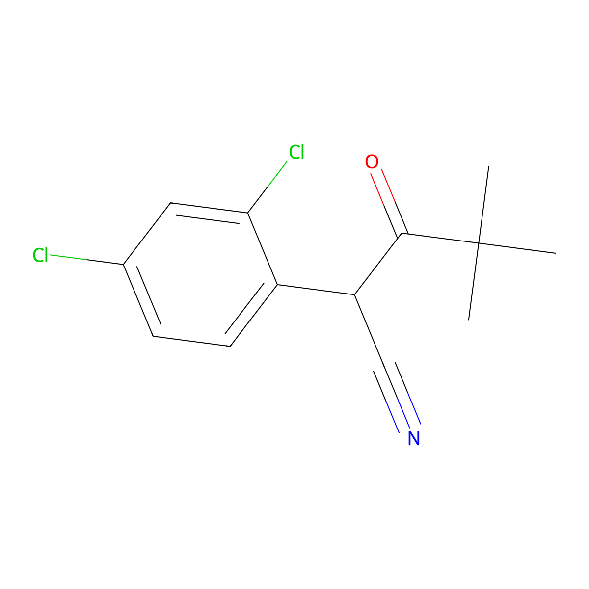2-(2,4-Dichlorophenyl)-4,4-dimethyl-3-oxopentanenitrile molecular structure, CAS 1152643-46-3