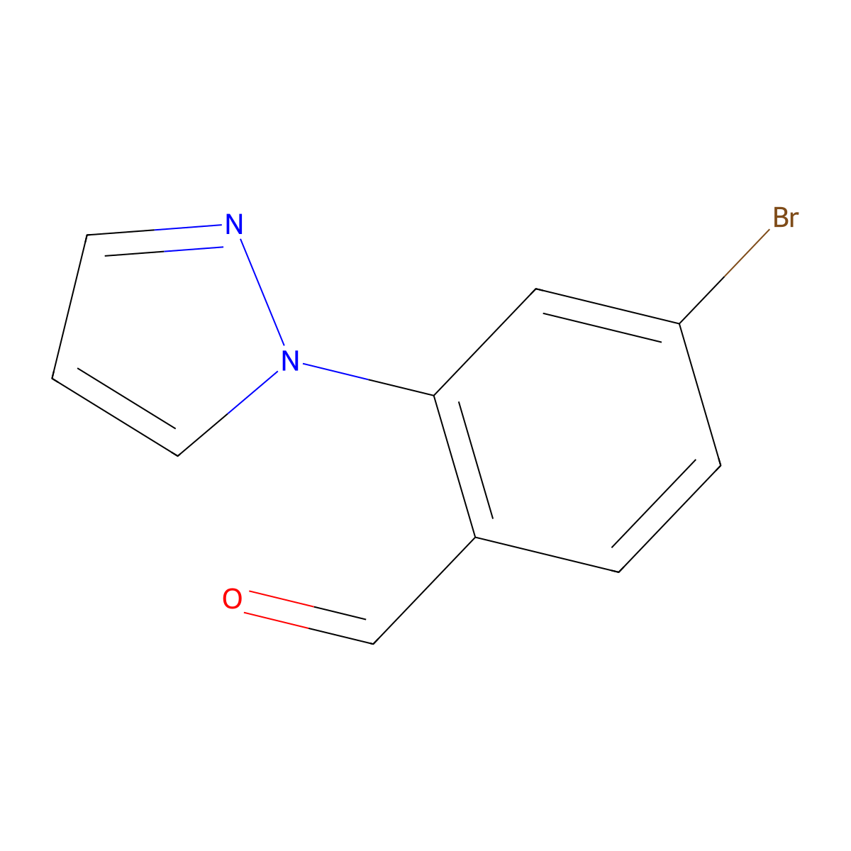 4-Bromo-2-(1H-pyrazol-1-YL)benzaldehyde molecular structure, CAS 1152645-08-3