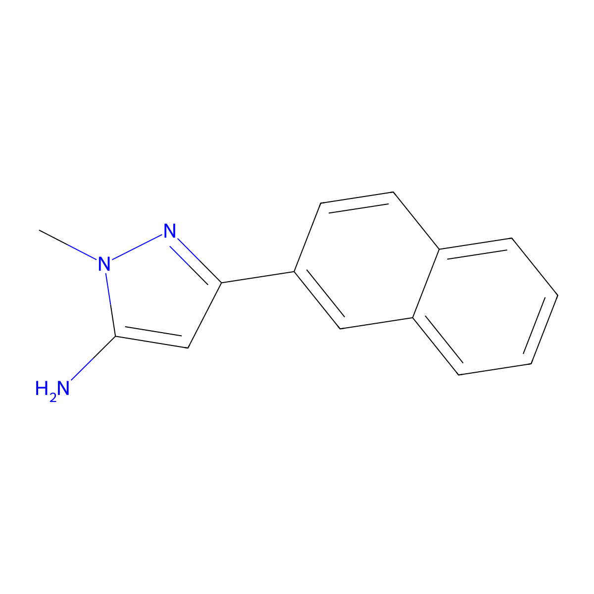 1-Methyl-3-(naphthalen-2-yl)-1h-pyrazol-5-amine molecular structure, CAS 1152648-32-2