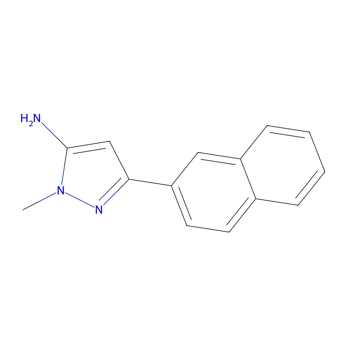 1-Methyl-3-(naphthalen-2-yl)-1h-pyrazol-5-amine molecular structure, CAS 1152648-32-2