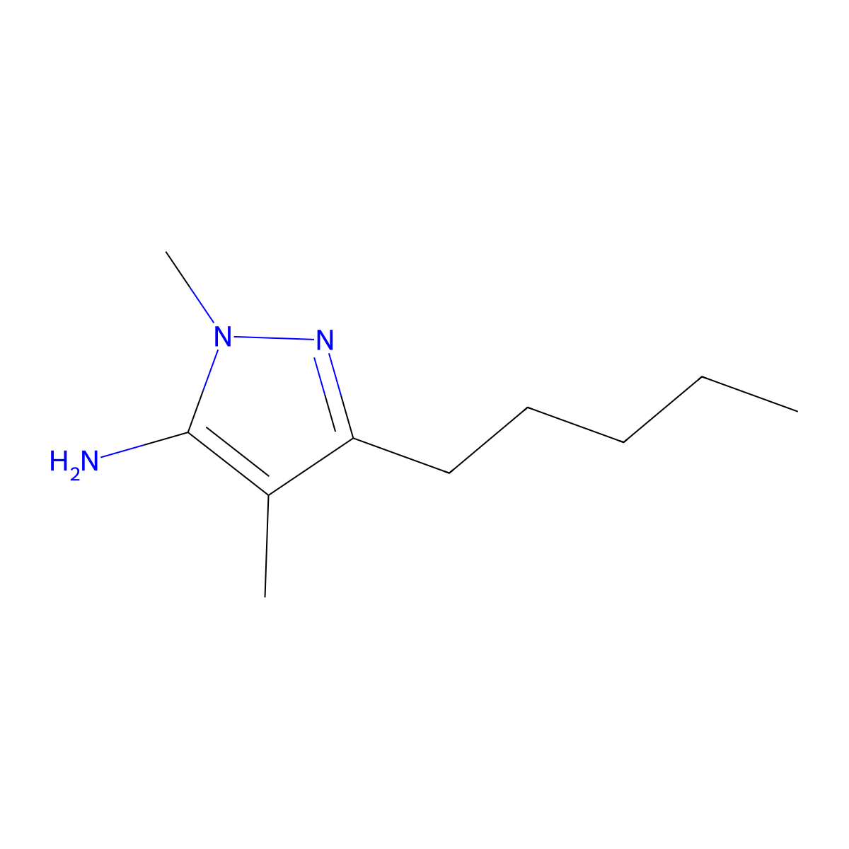 1,4-Dimethyl-3-pentyl-1h-pyrazol-5-amine molecular structure, CAS 1152650-49-1