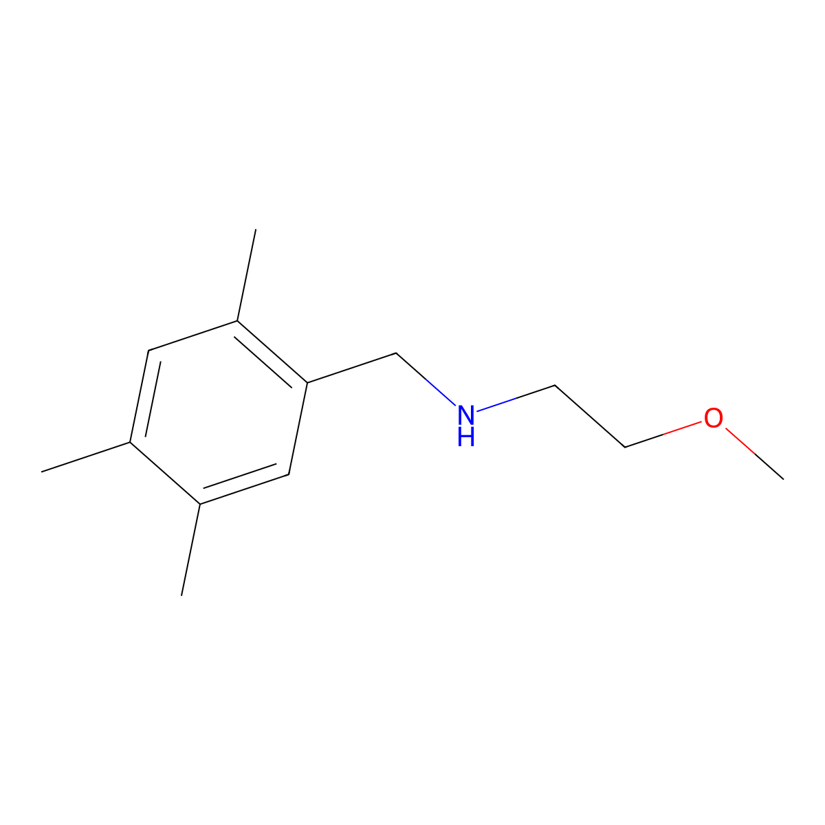 (2-Methoxyethyl)[(2,4,5-trimethylphenyl)methyl]amine molecular structure, CAS 1152657-72-1