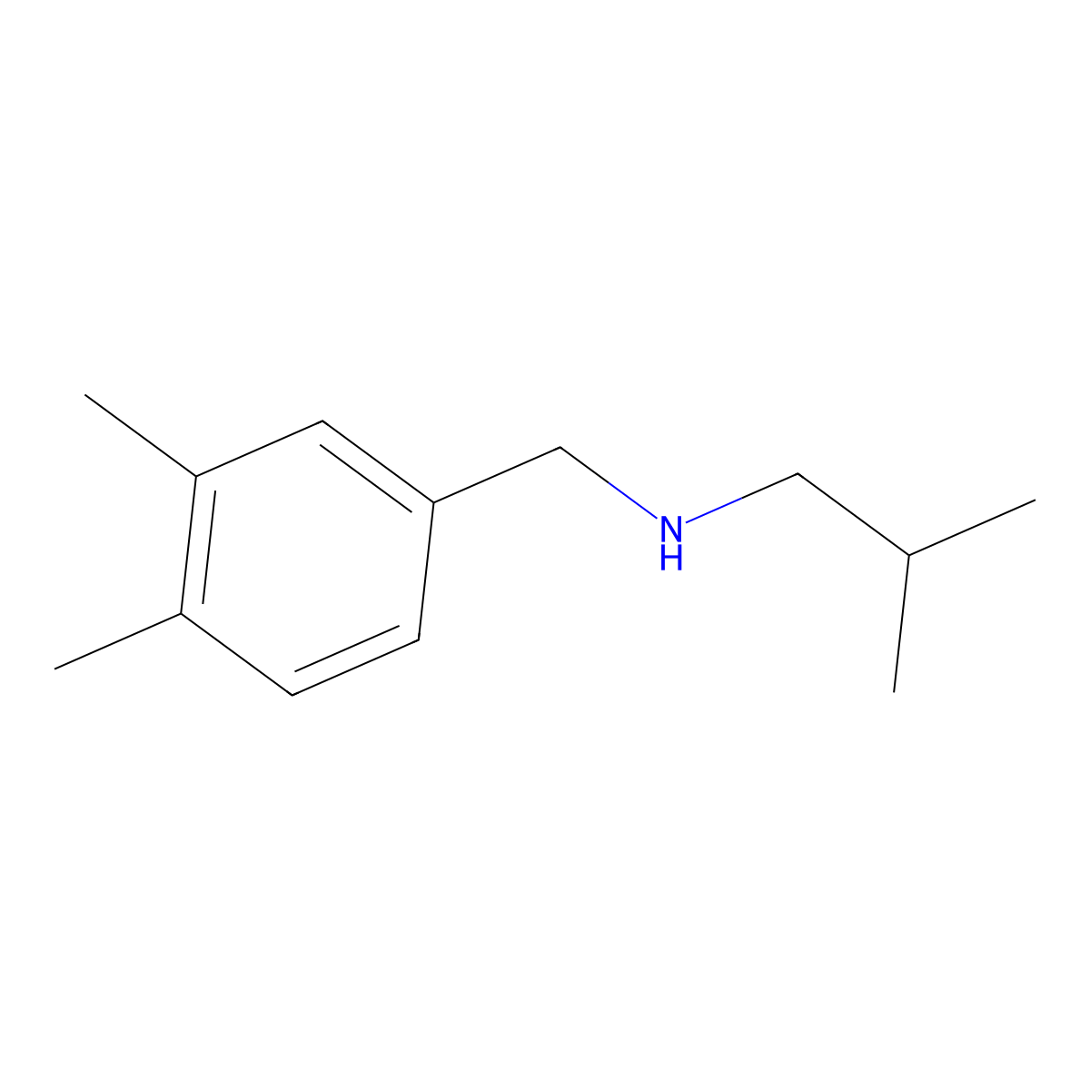 [(3,4-Dimethylphenyl)methyl](2-methylpropyl)amine molecular structure, CAS 1152657-86-7