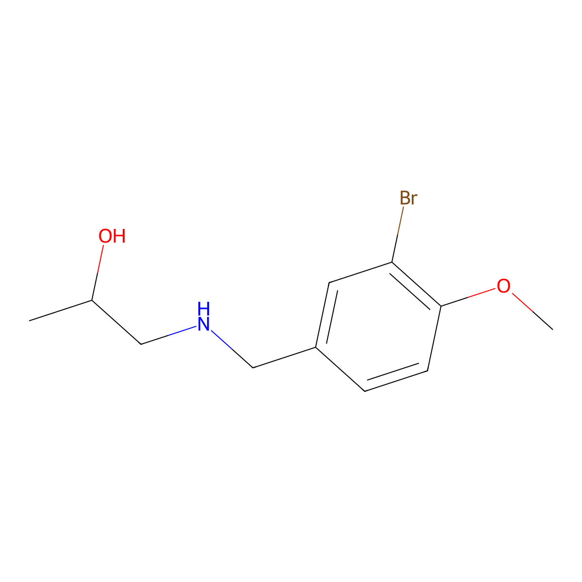 1-{[(3-Bromo-4-methoxyphenyl)methyl]amino}propan-2-ol molecular structure, CAS 1152659-49-8