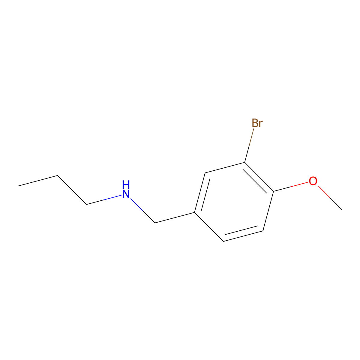 [(3-Bromo-4-methoxyphenyl)methyl](propyl)amine molecular structure, CAS 1152661-11-4