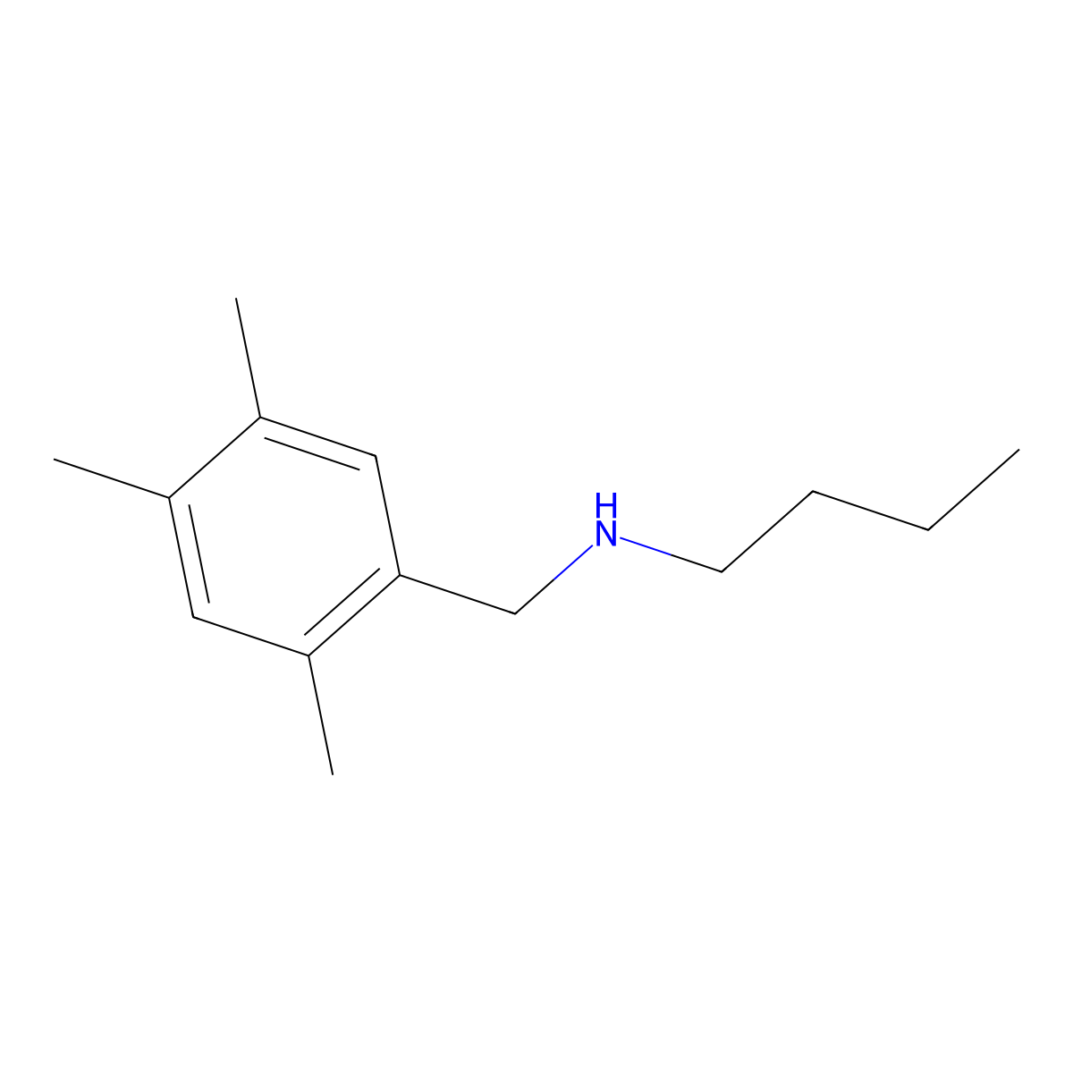 Butyl[(2,4,5-trimethylphenyl)methyl]amine molecular structure, CAS 1152661-19-2