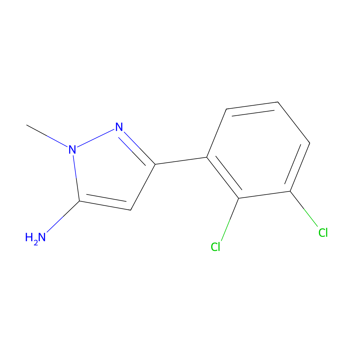 3-(2,3-Dichlorophenyl)-1-methyl-1h-pyrazol-5-amine molecular structure, CAS 1152666-78-8