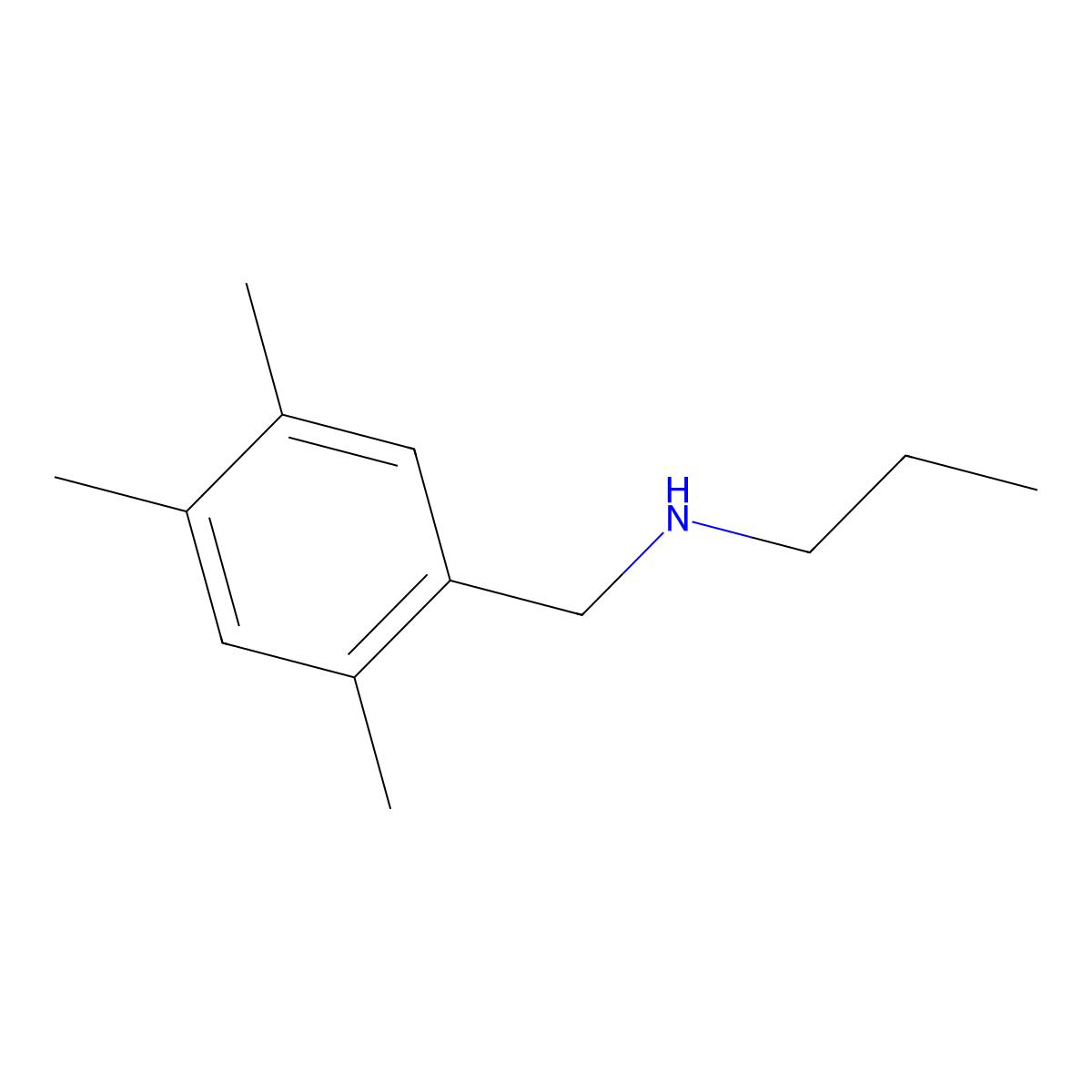 Propyl[(2,4,5-trimethylphenyl)methyl]amine molecular structure, CAS 1152680-09-5