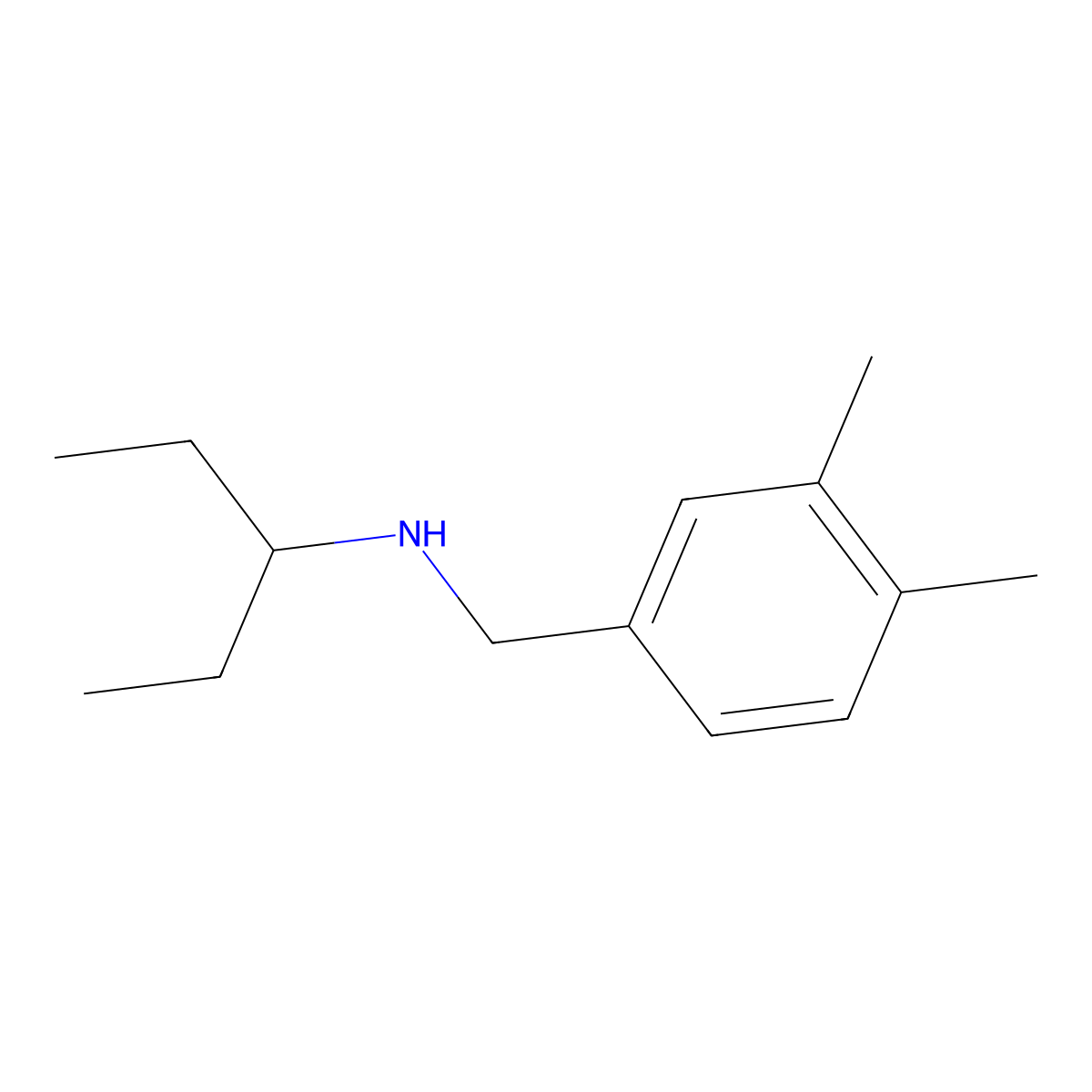 [(3,4-Dimethylphenyl)methyl](pentan-3-yl)amine molecular structure, CAS 1152681-12-3