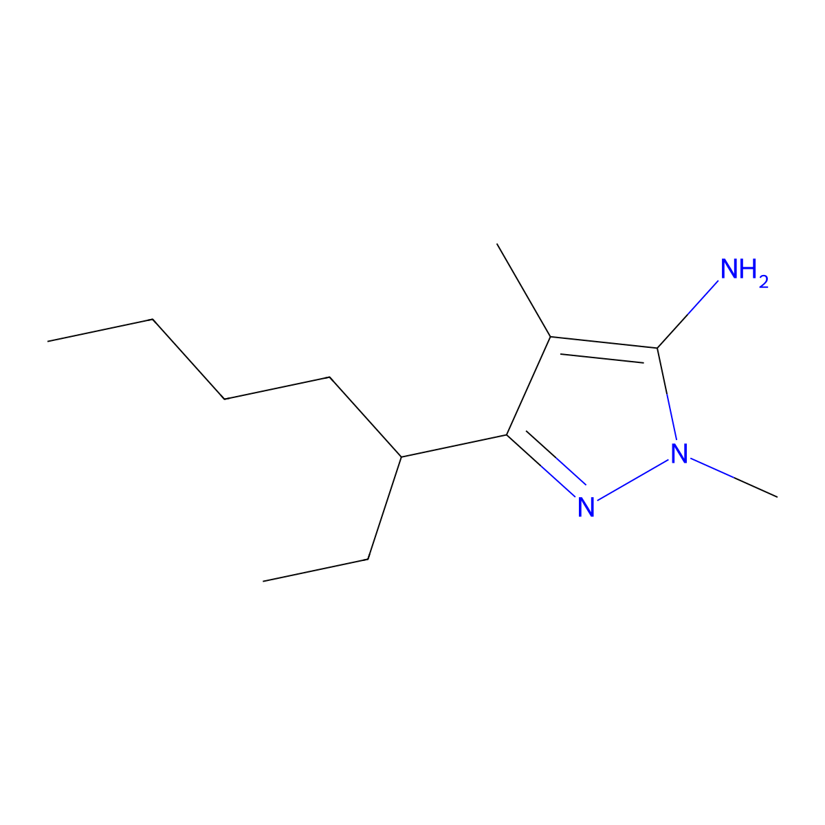 3-(Heptan-3-yl)-1,4-dimethyl-1h-pyrazol-5-amine molecular structure, CAS 1152682-04-6