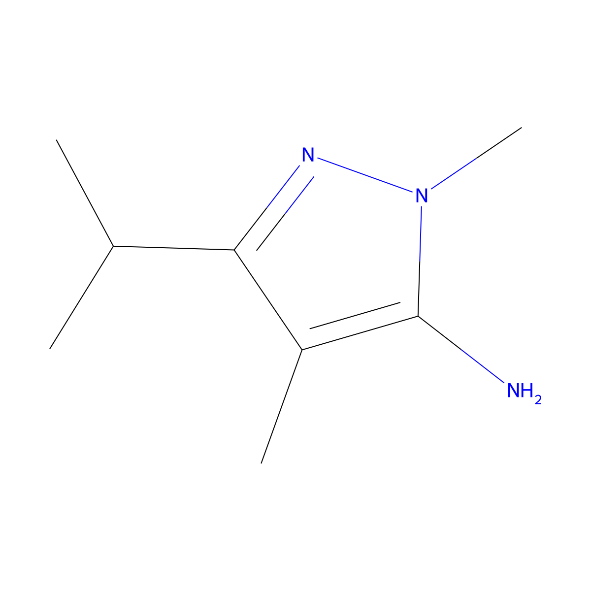 1,4-dimethyl-3-(propan-2-yl)-1H-pyrazol-5-amine molecular structure, CAS 1152682-72-8