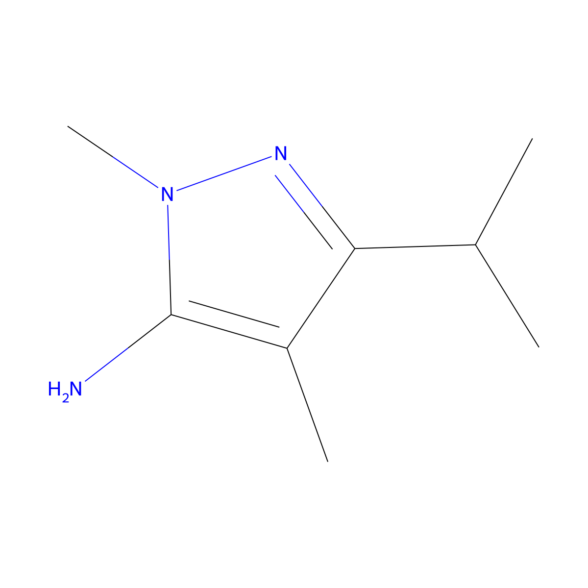 1,4-dimethyl-3-(propan-2-yl)-1H-pyrazol-5-amine molecular structure, CAS 1152682-72-8