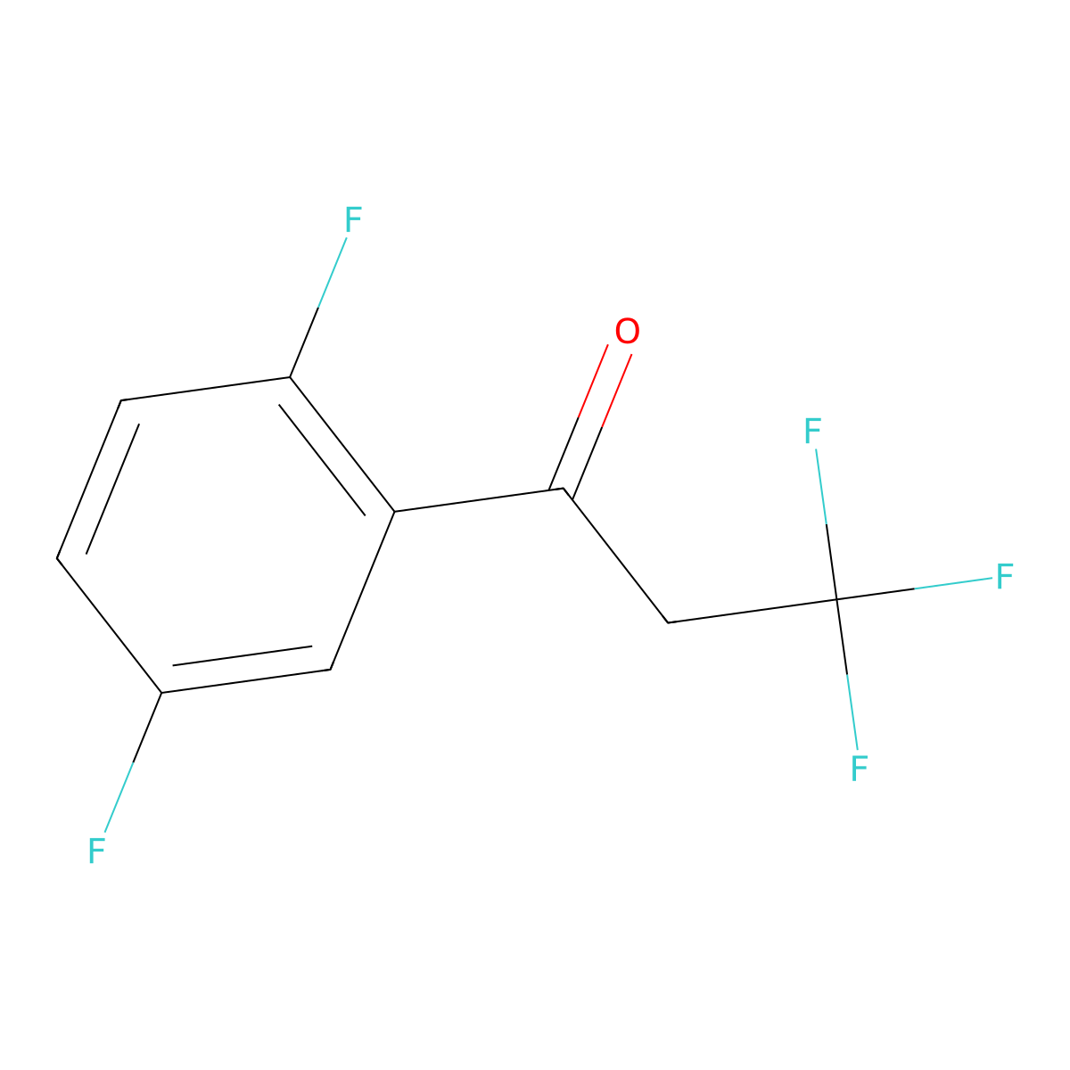 1-(2,5-Difluorophenyl)-3,3,3-trifluoropropan-1-one molecular structure, CAS 1152684-24-6