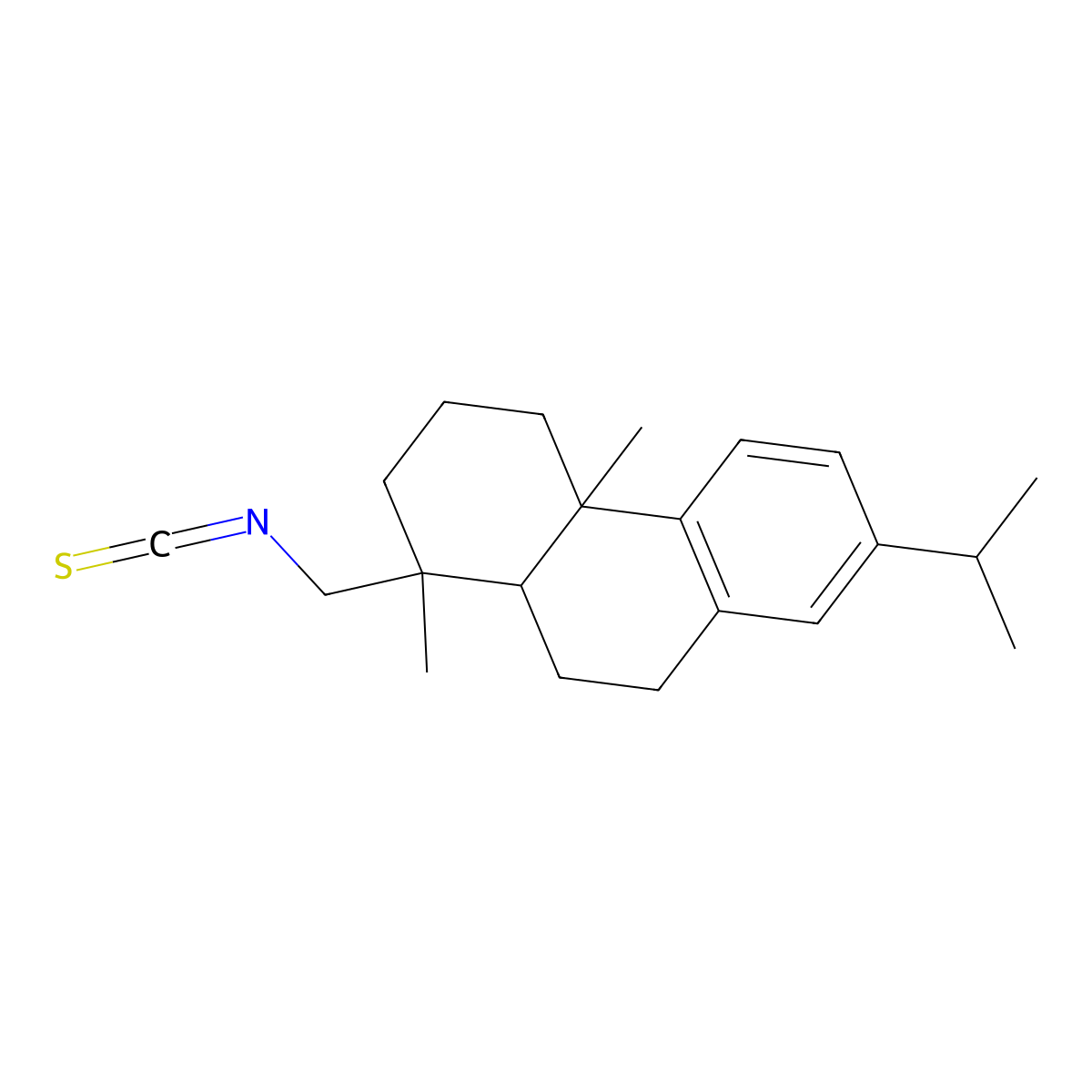Dehydroabietyl isothiocyanate molecular structure, CAS 115269-93-7