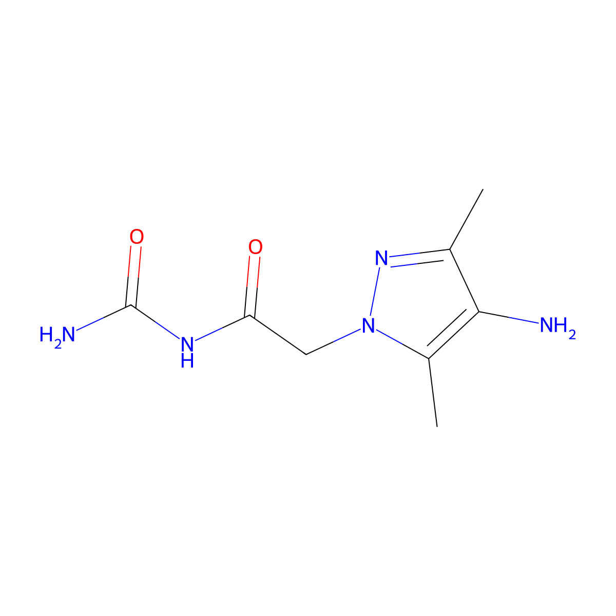 [2-(4-amino-3,5-dimethyl-1H-pyrazol-1-yl)acetyl]urea molecular structure, CAS 1152696-03-1