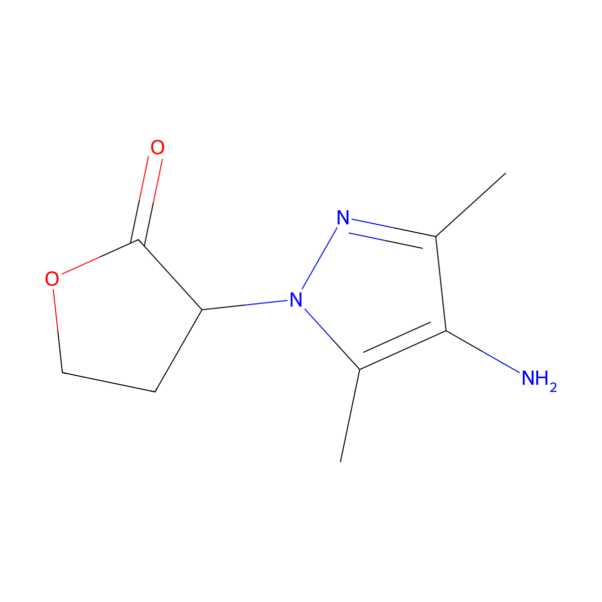 3-(4-amino-3,5-dimethyl-1H-pyrazol-1-yl)oxolan-2-one molecular structure, CAS 1152700-53-2