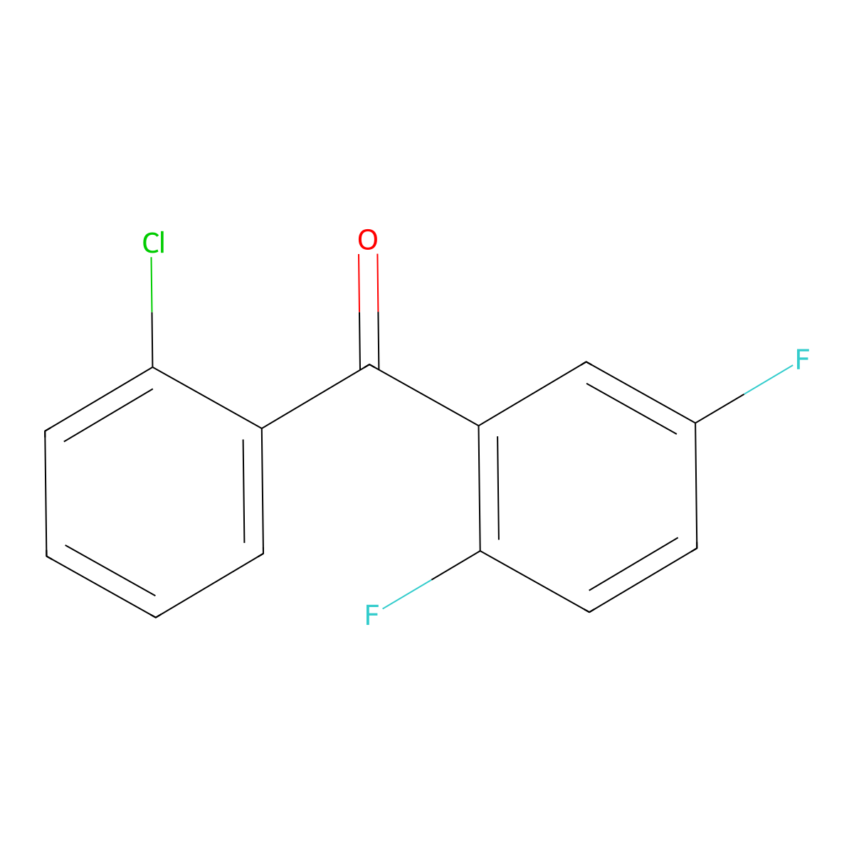 (2-Chlorophenyl)(2,5-difluorophenyl)methanone molecular structure, CAS 1152708-07-0