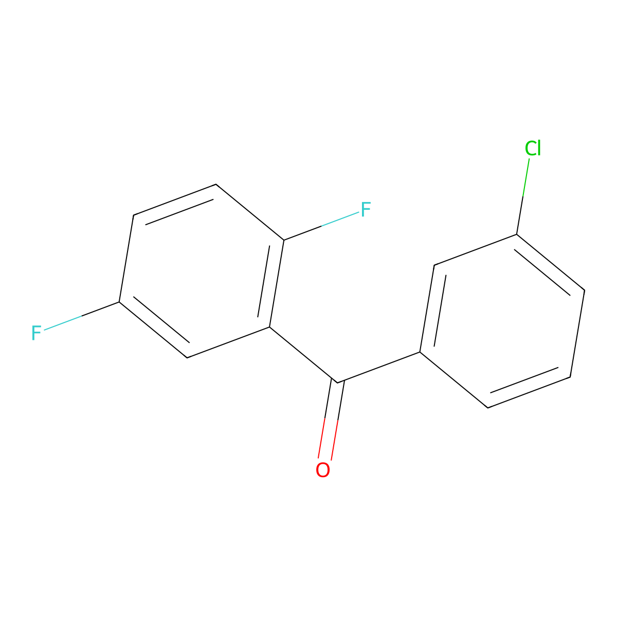 (3-Chlorophenyl)(2,5-difluorophenyl)methanone molecular structure, CAS 1152708-23-0